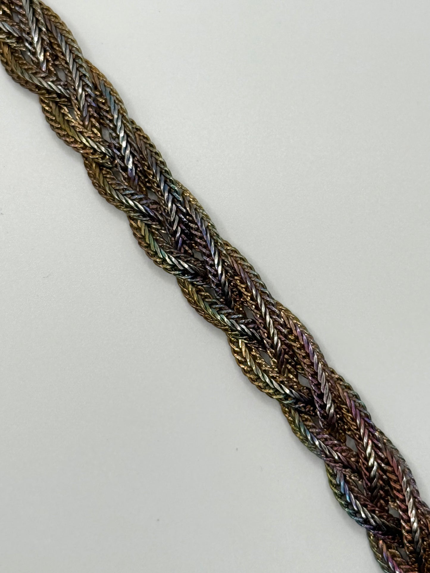 two tone braided bracelet