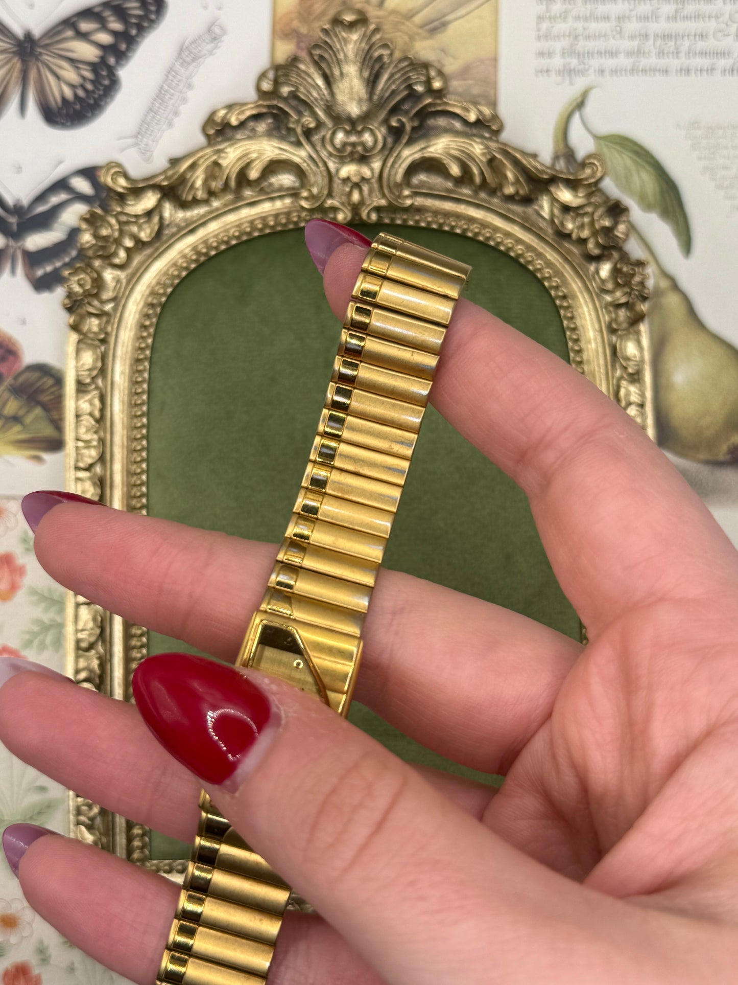 Working Vintage Gold Tone Seiko Half Moon Watch