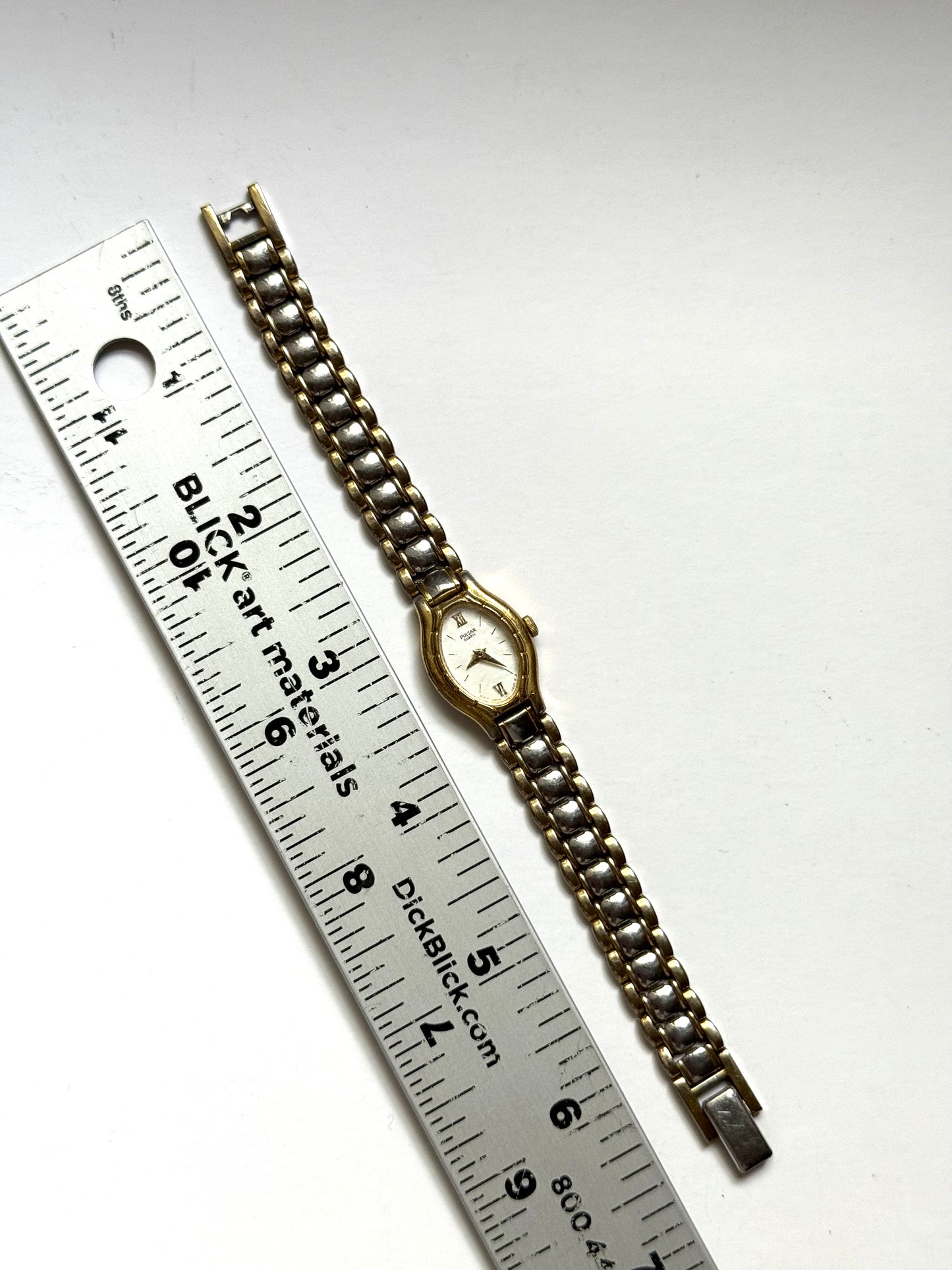working two tone pulsar by seiko watch
