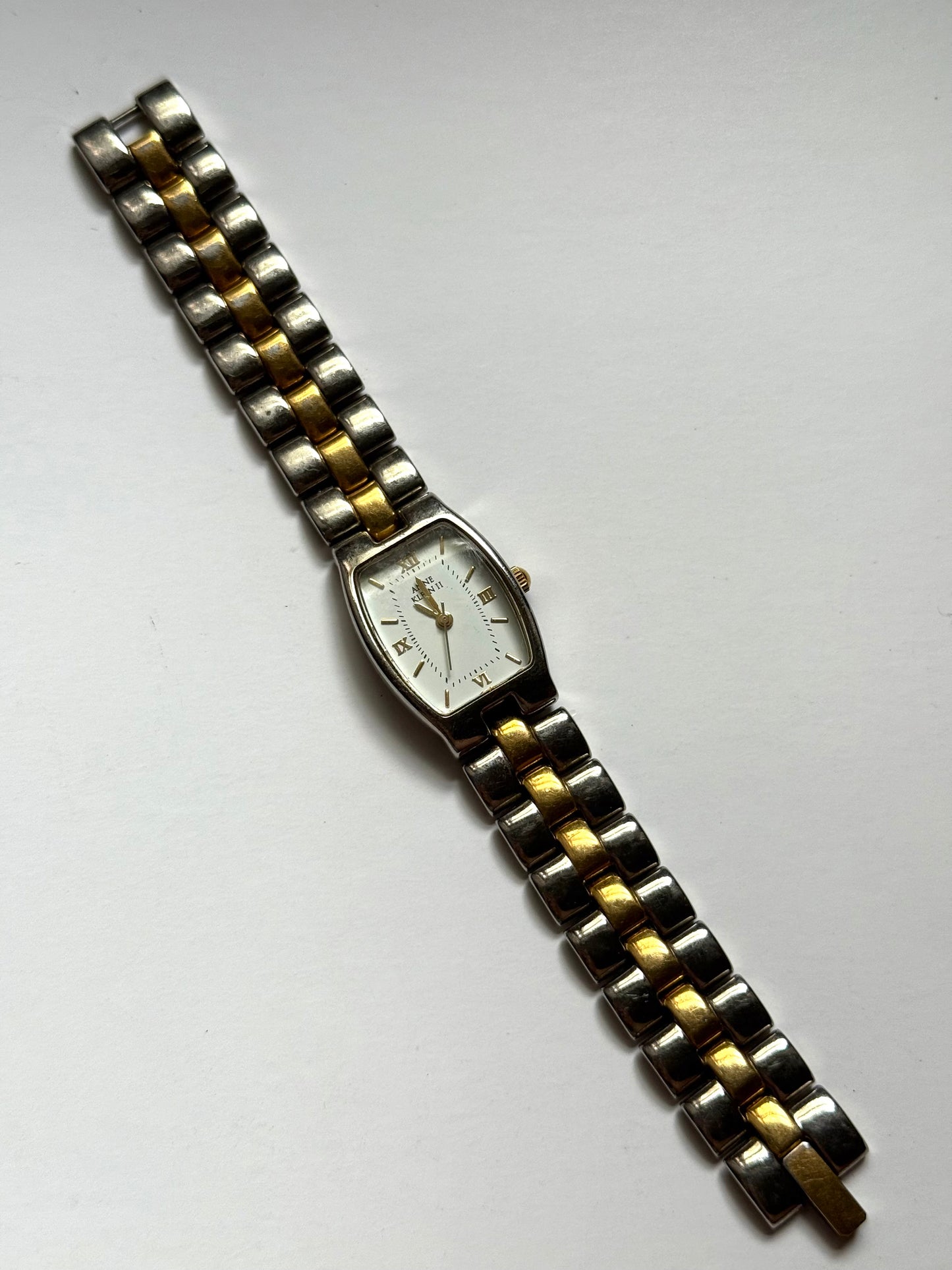 working two tone dainty watch