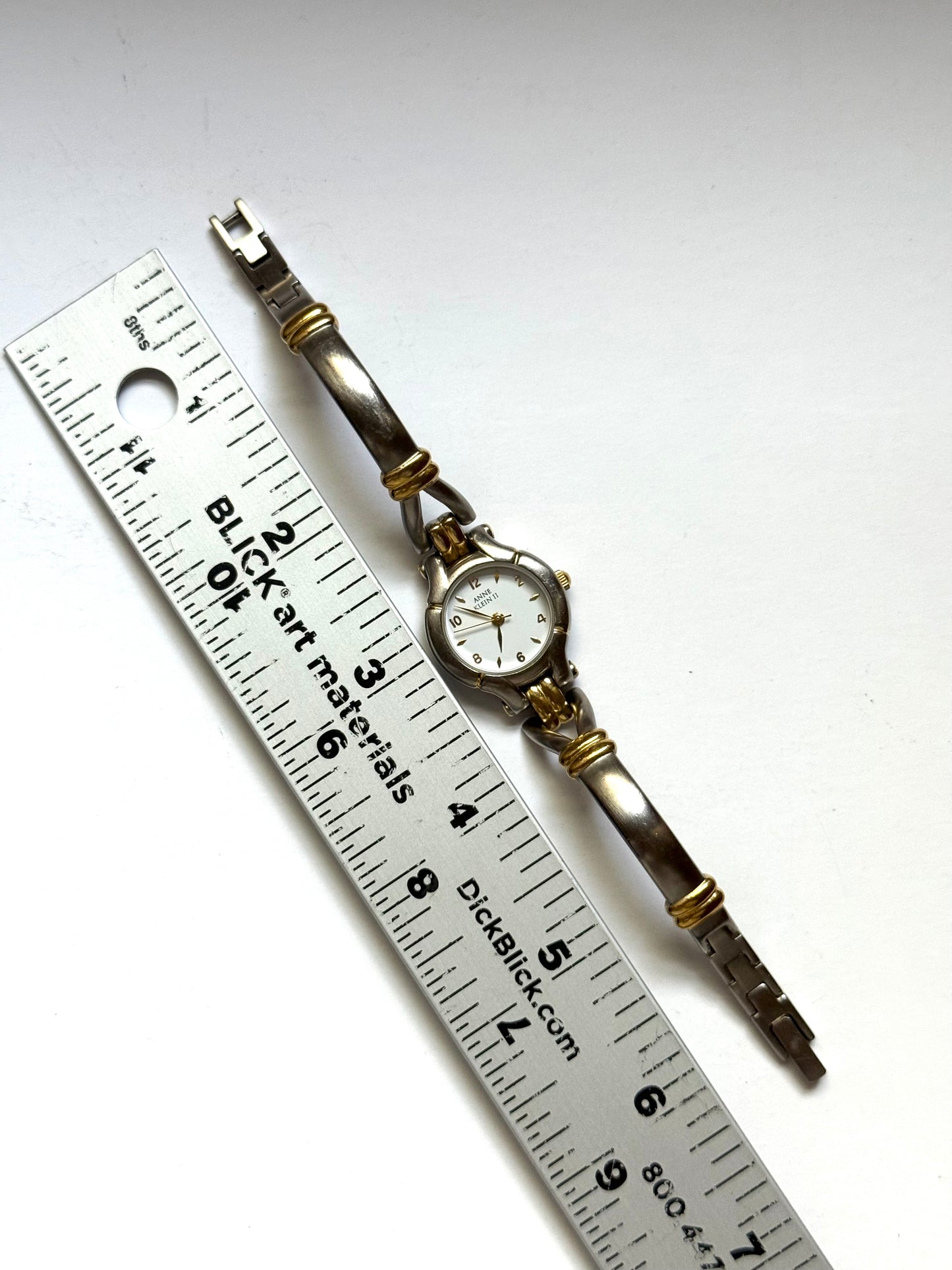 working two tone dainty watch