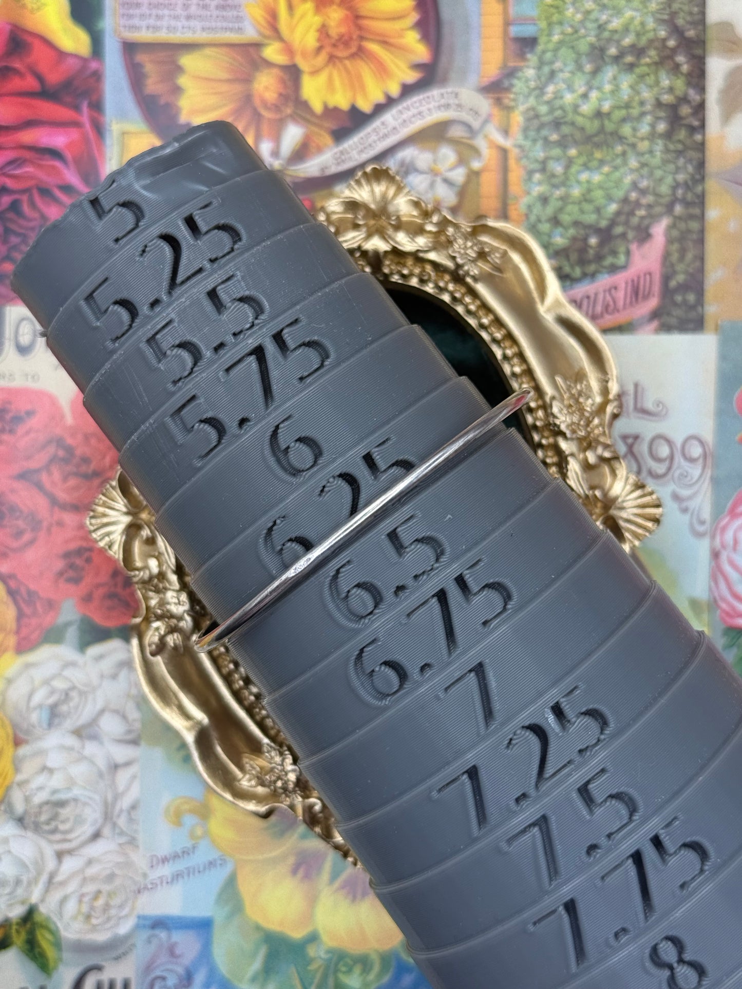 Sterling Silver Malachite(?) Bracelet 6.25”