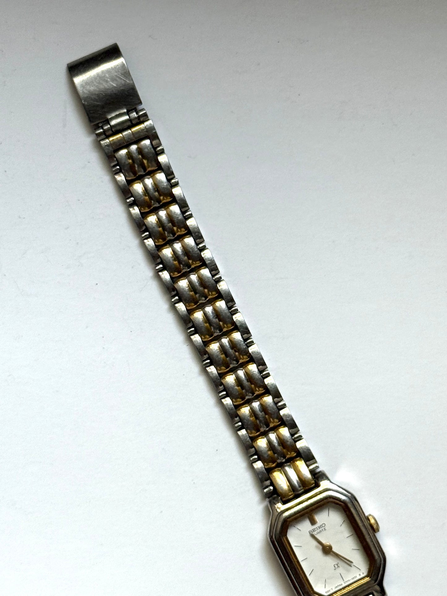 working two tone seiko tank watch