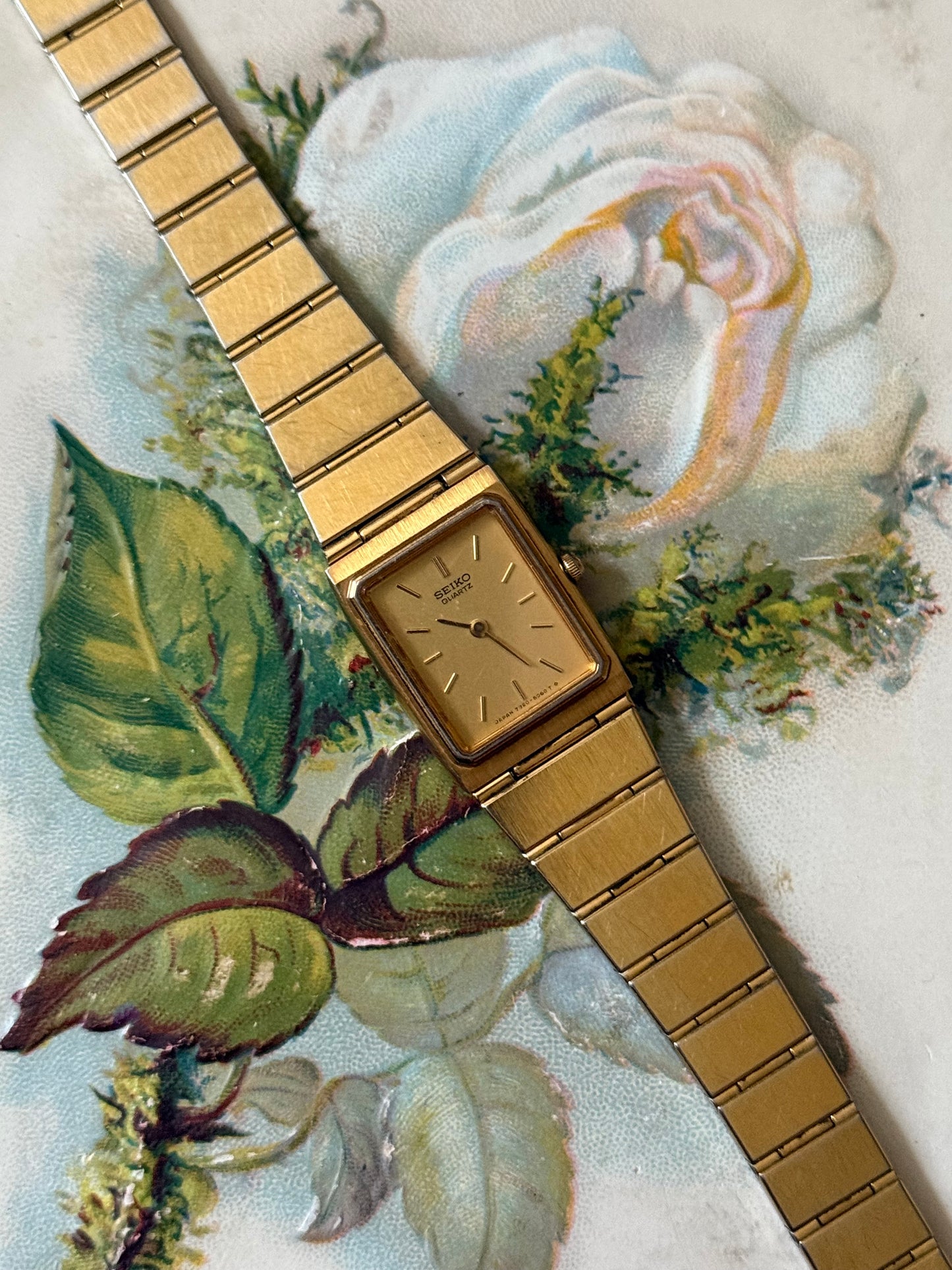 untested gold tone seiko watch