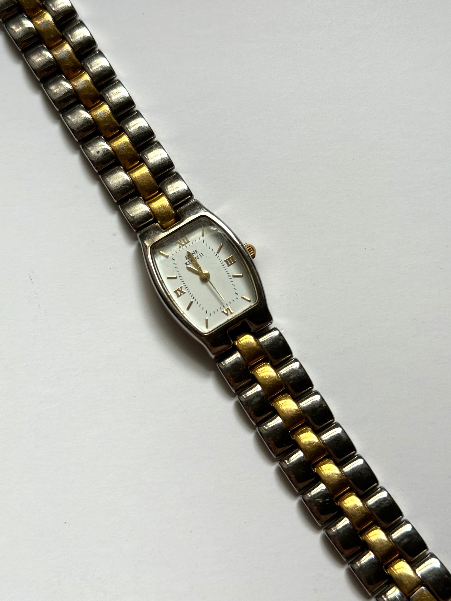 working two tone dainty watch