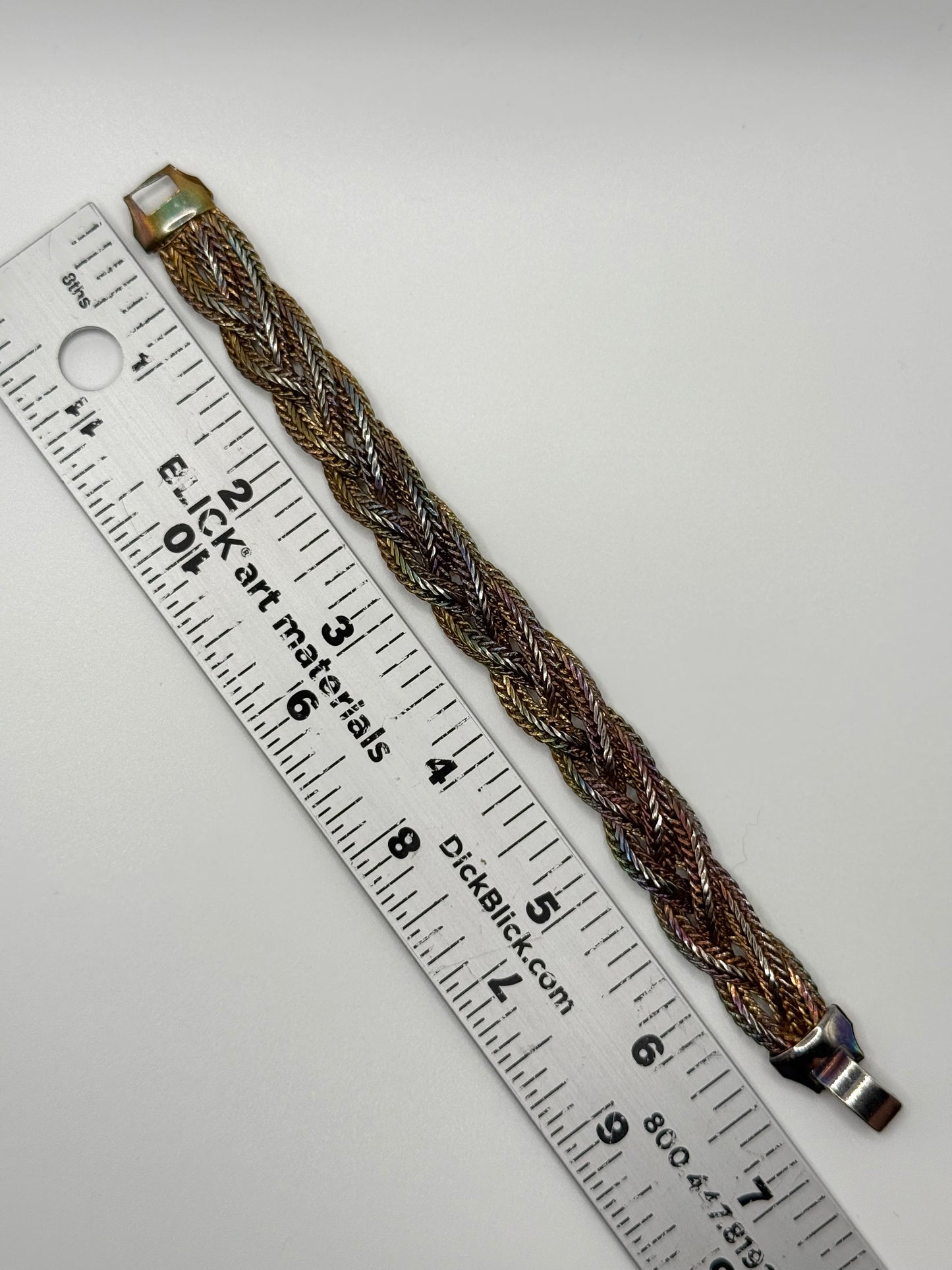 two tone braided bracelet