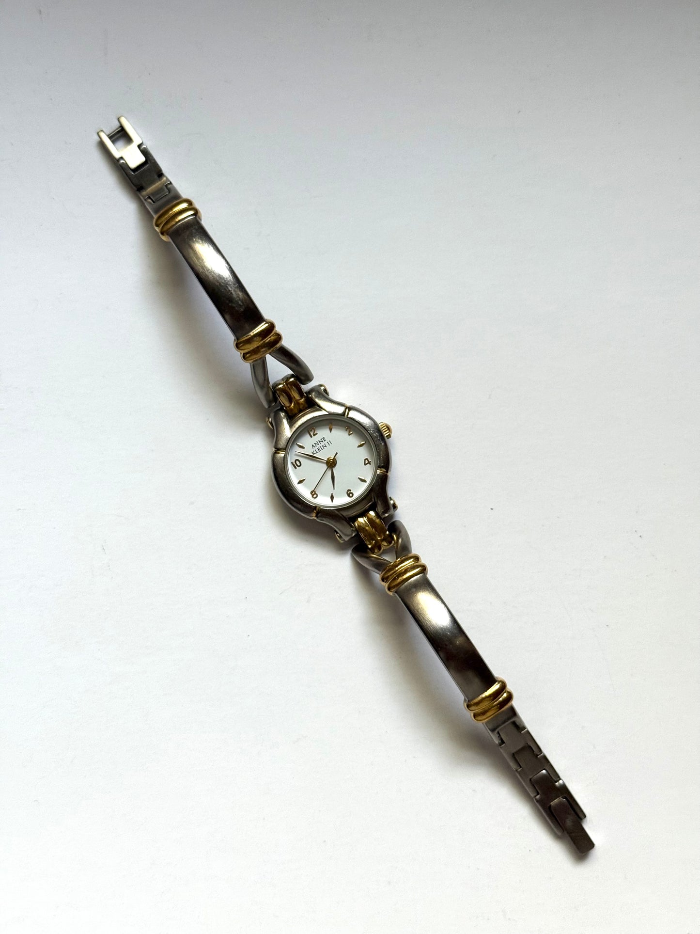 working two tone dainty watch