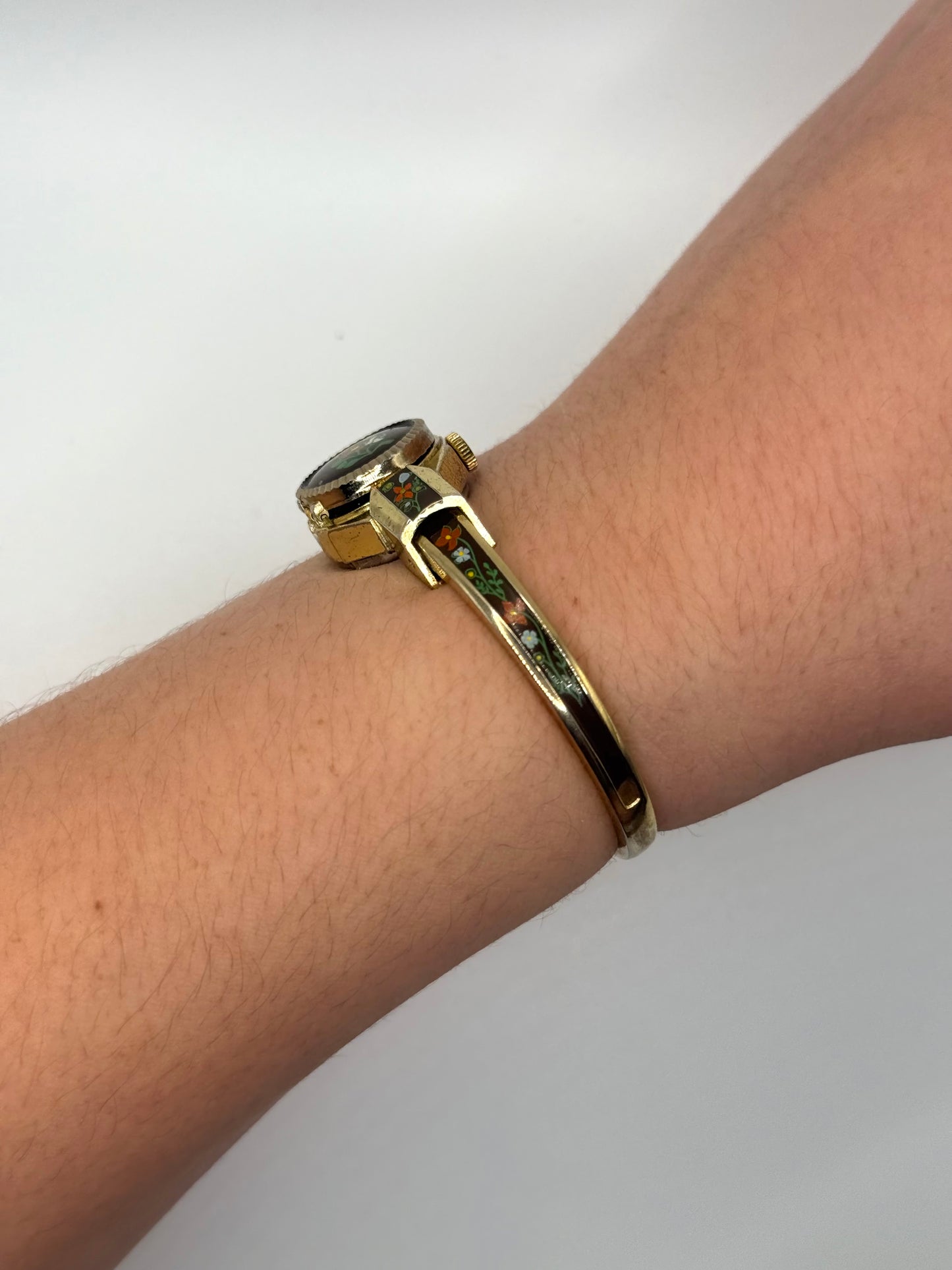 nonworking gold tone peek a boo watch