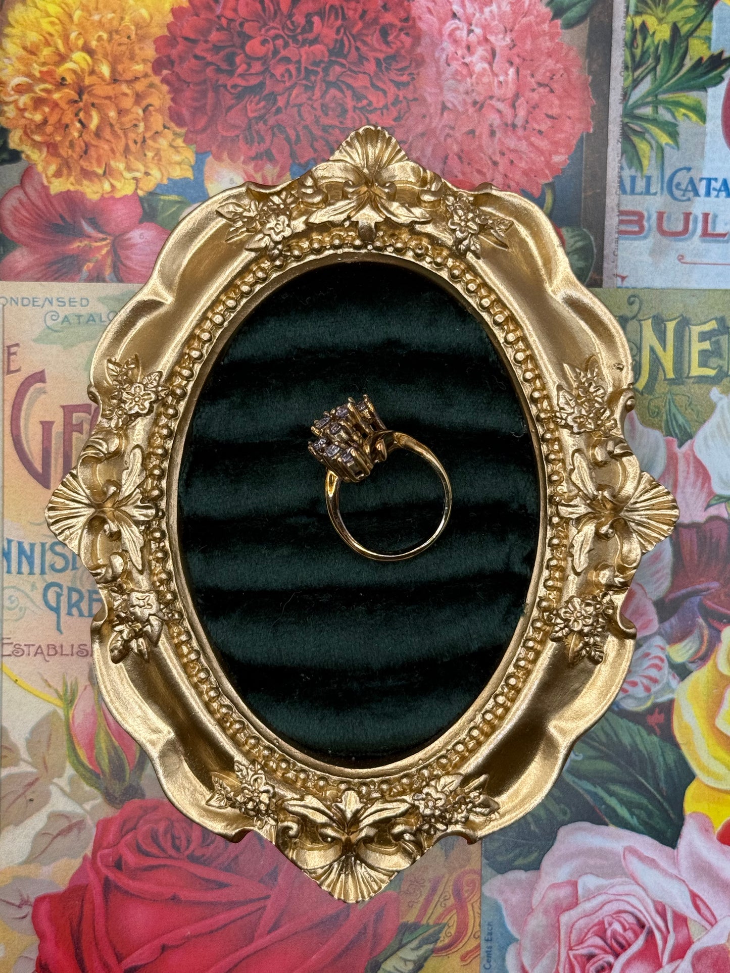 Vintage Gold Over Sterling Silver Ring Size 5.25