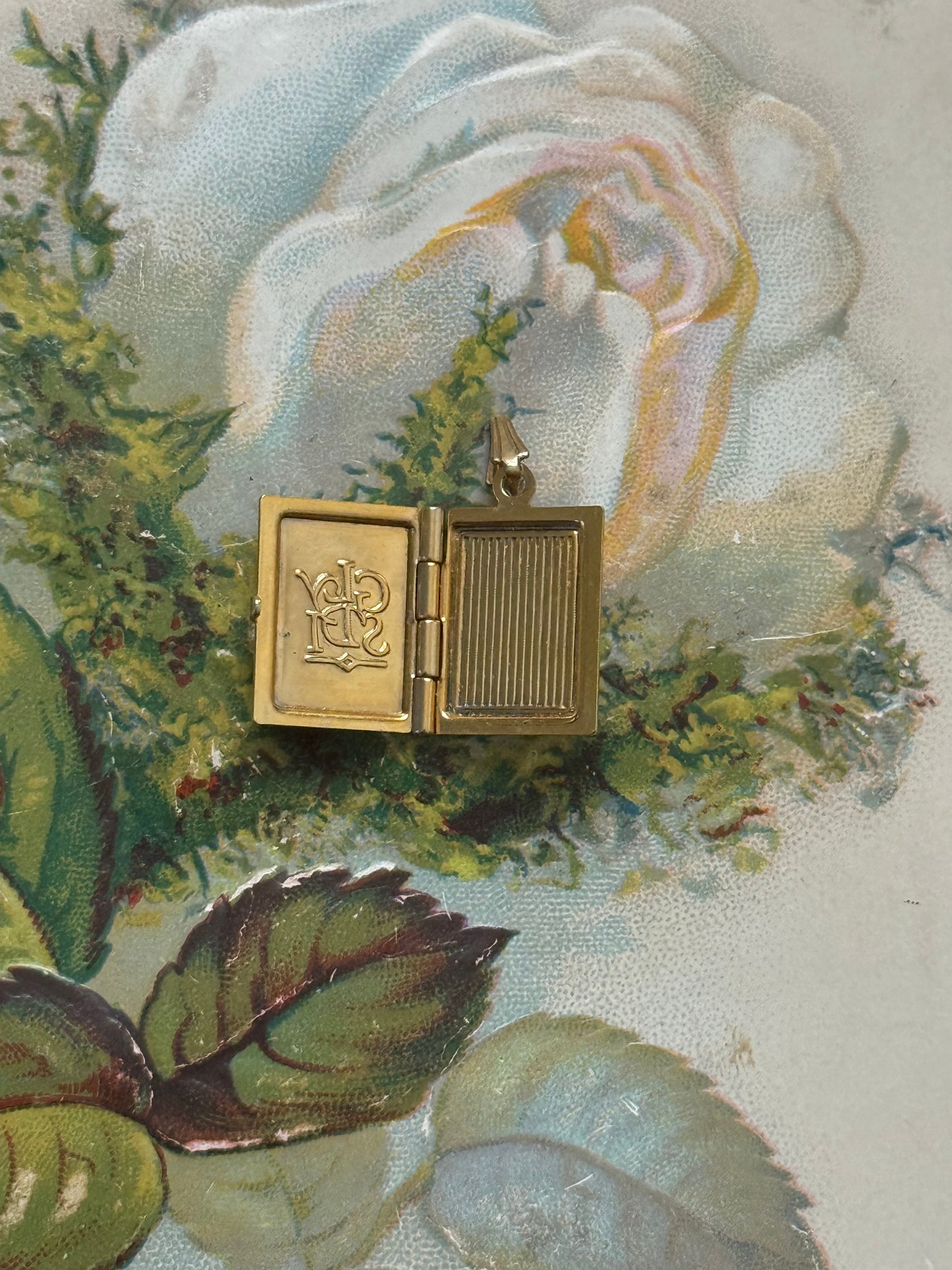 gold tone God Loves You, So Do I locket pendant