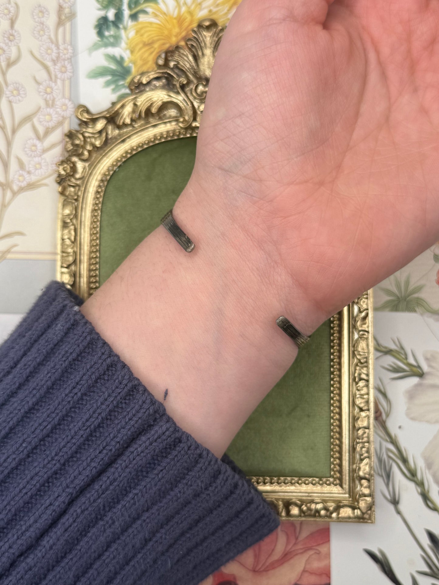 Vintage Silver Tone Silverware Cuff Bracelet