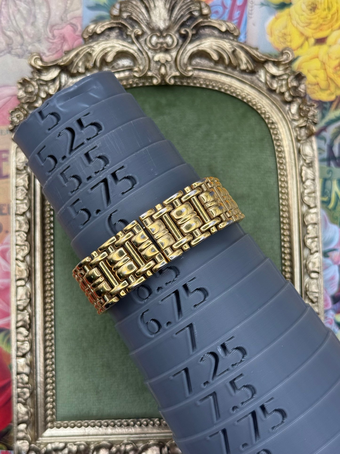 Nonworking Gold Tone Tank Watch