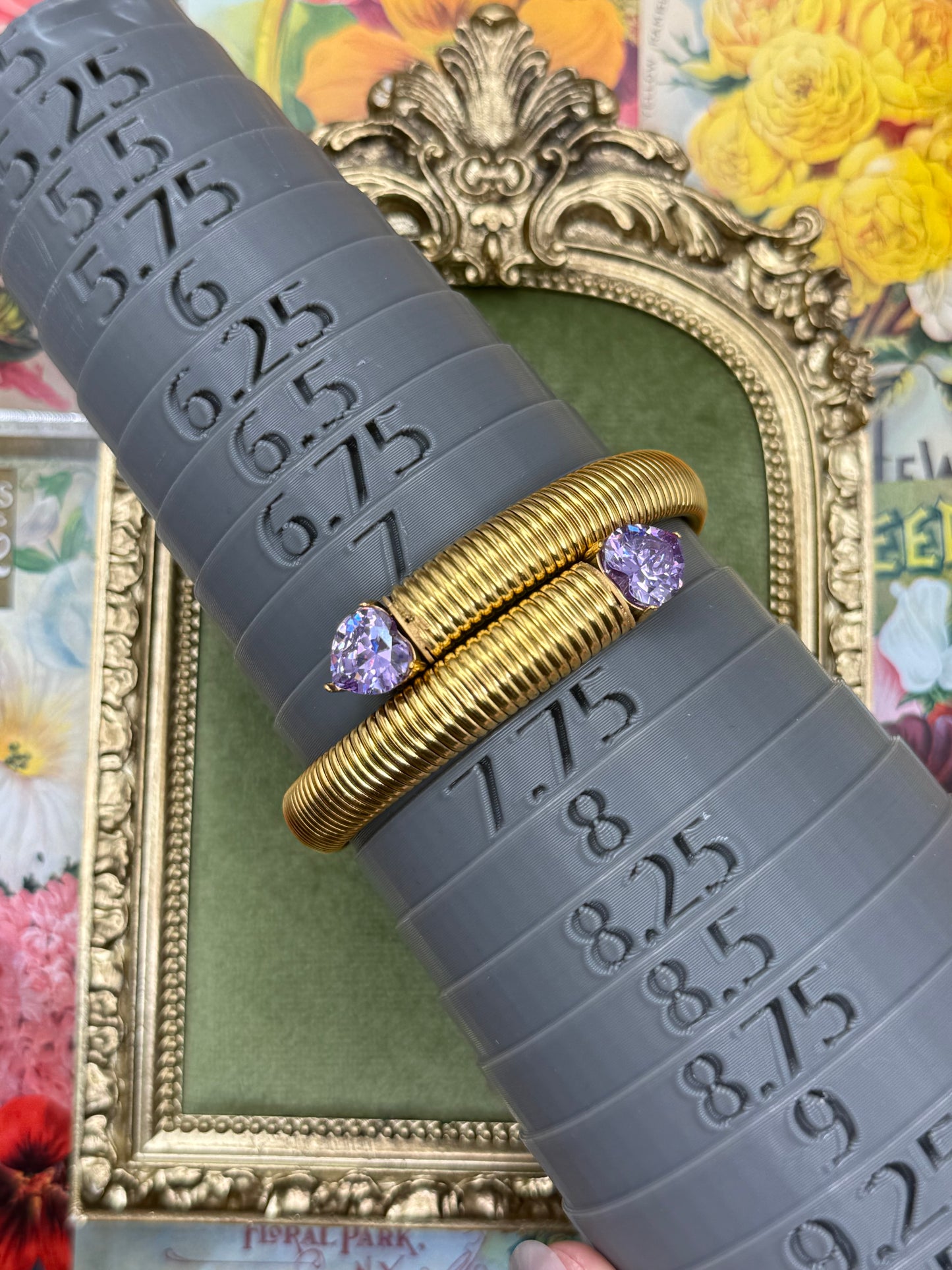 Vintage Gold Tone Bypass Ring 7.25”