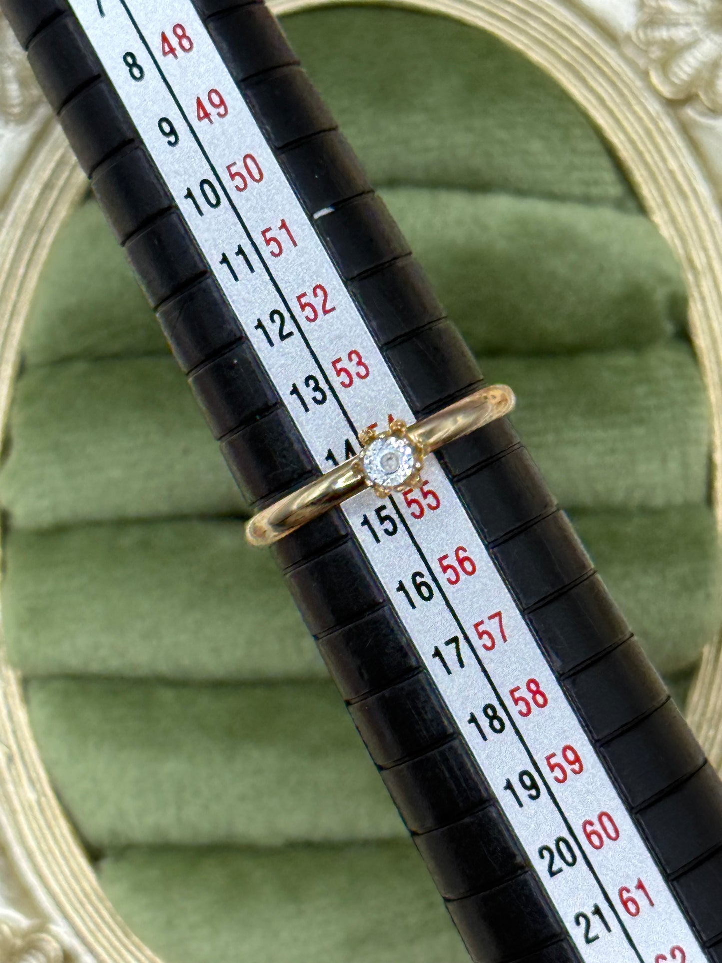 Vintage Gold Tone Illusion Ring Size 7