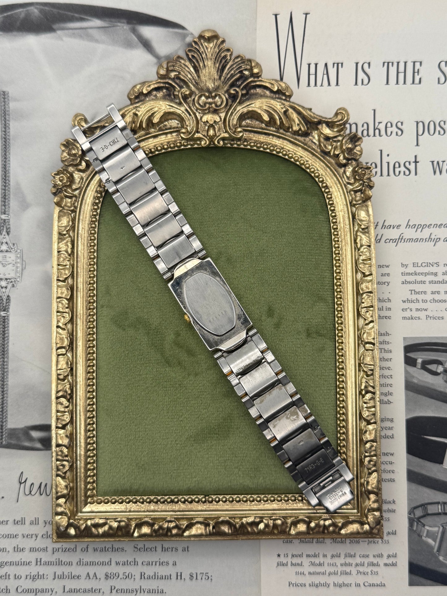 Working Vintage Two Tone Pulsar by Seiko Blue Dial Watch