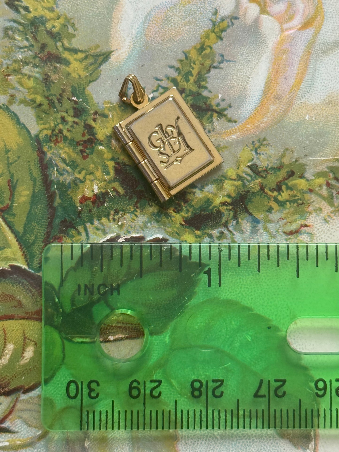 gold tone God Loves You, So Do I locket pendant
