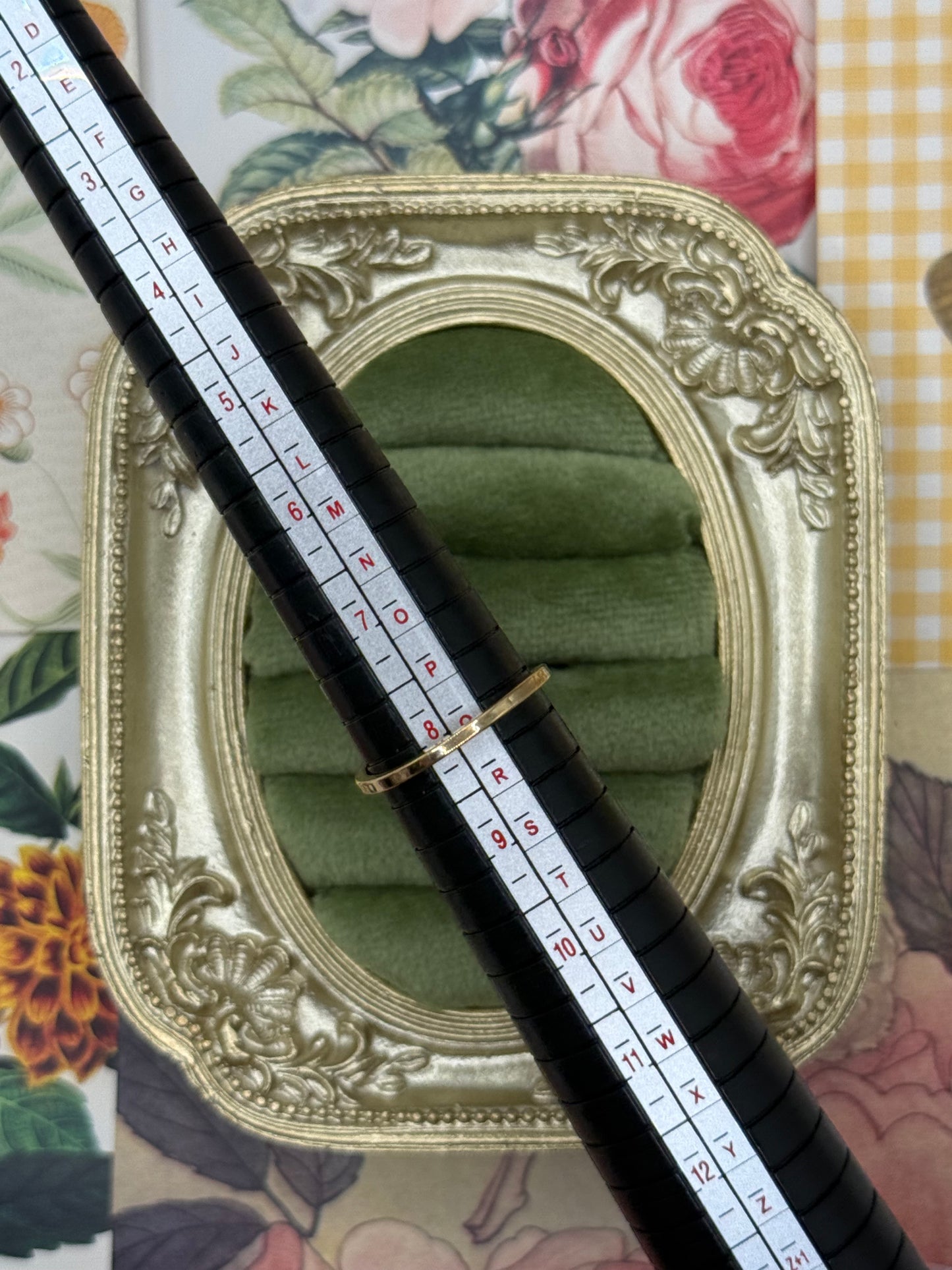 Vintage Gold Tone Avon Birthstone Stacker Ring Size 8