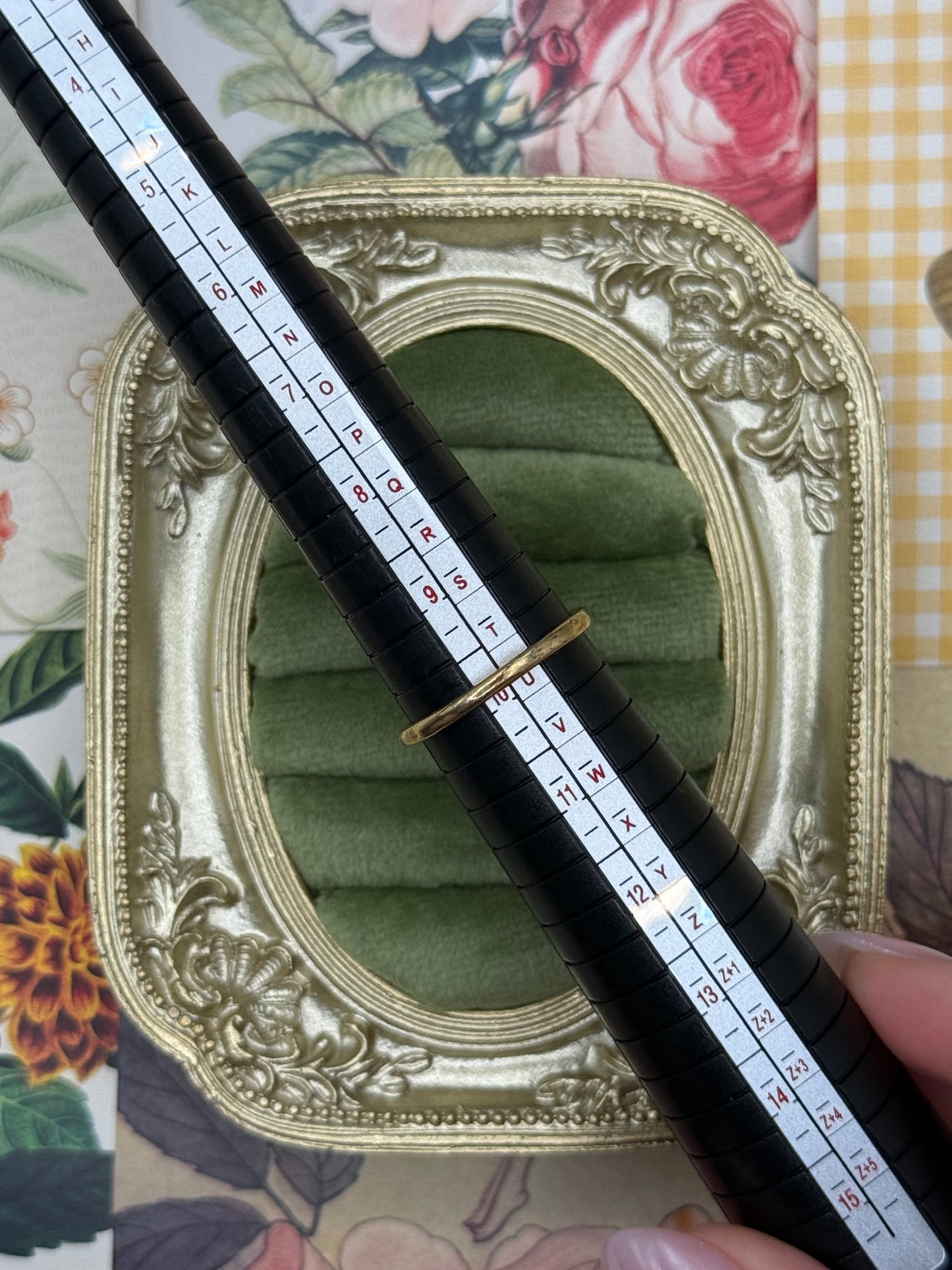 Vintage Gold Tone Stacker Ring Size 10