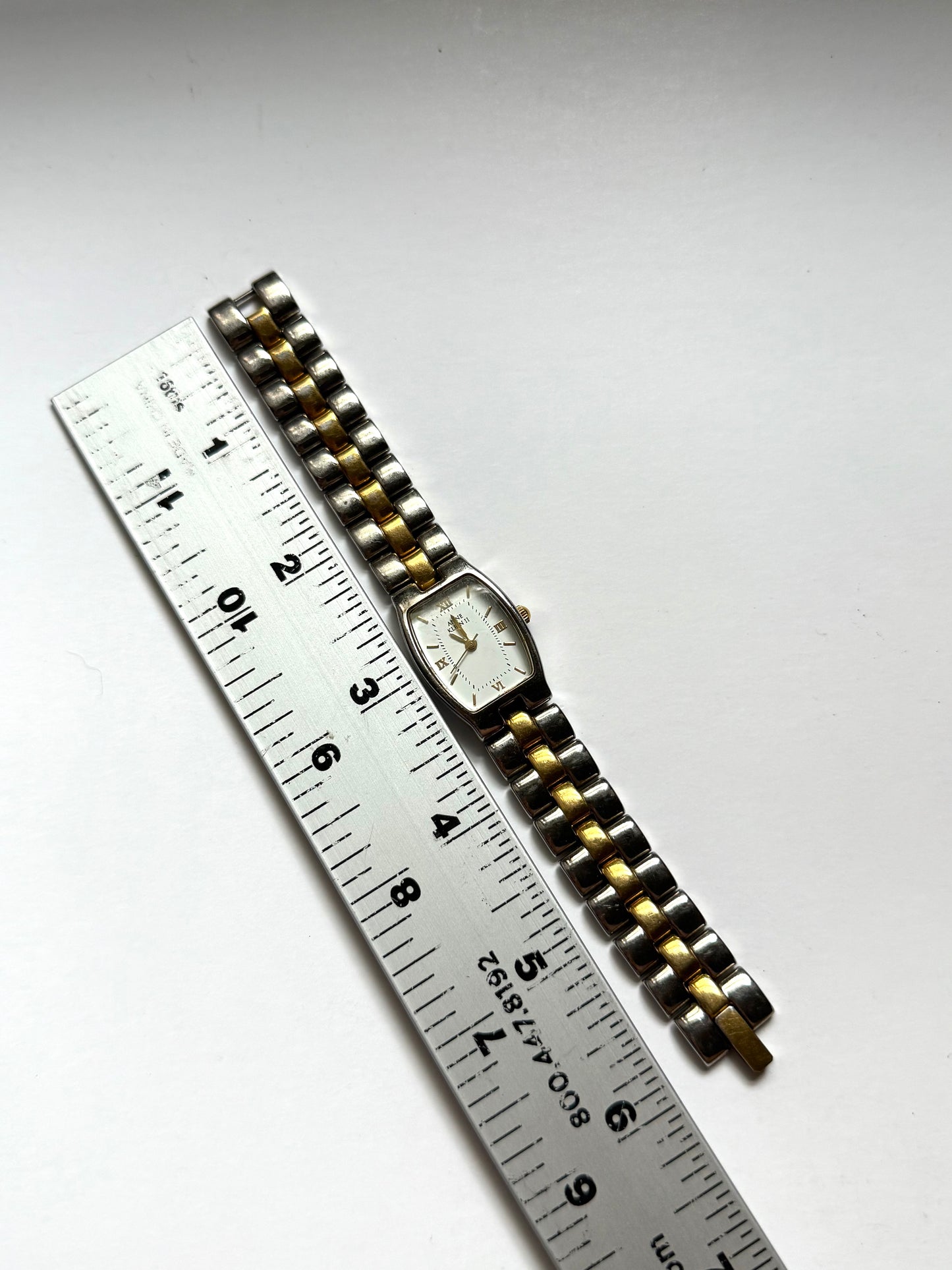 working two tone dainty watch