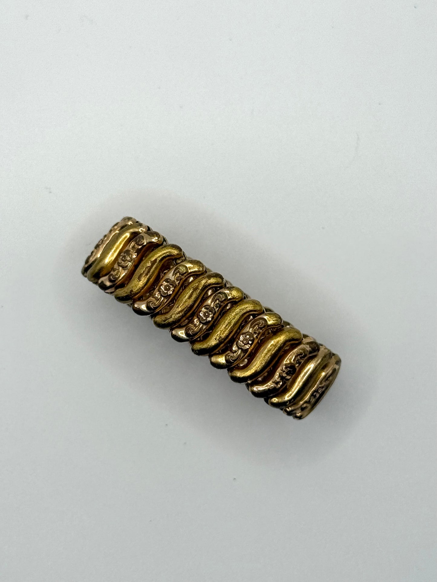 gold tone and rose gold tone sweetheart expansion bracelet