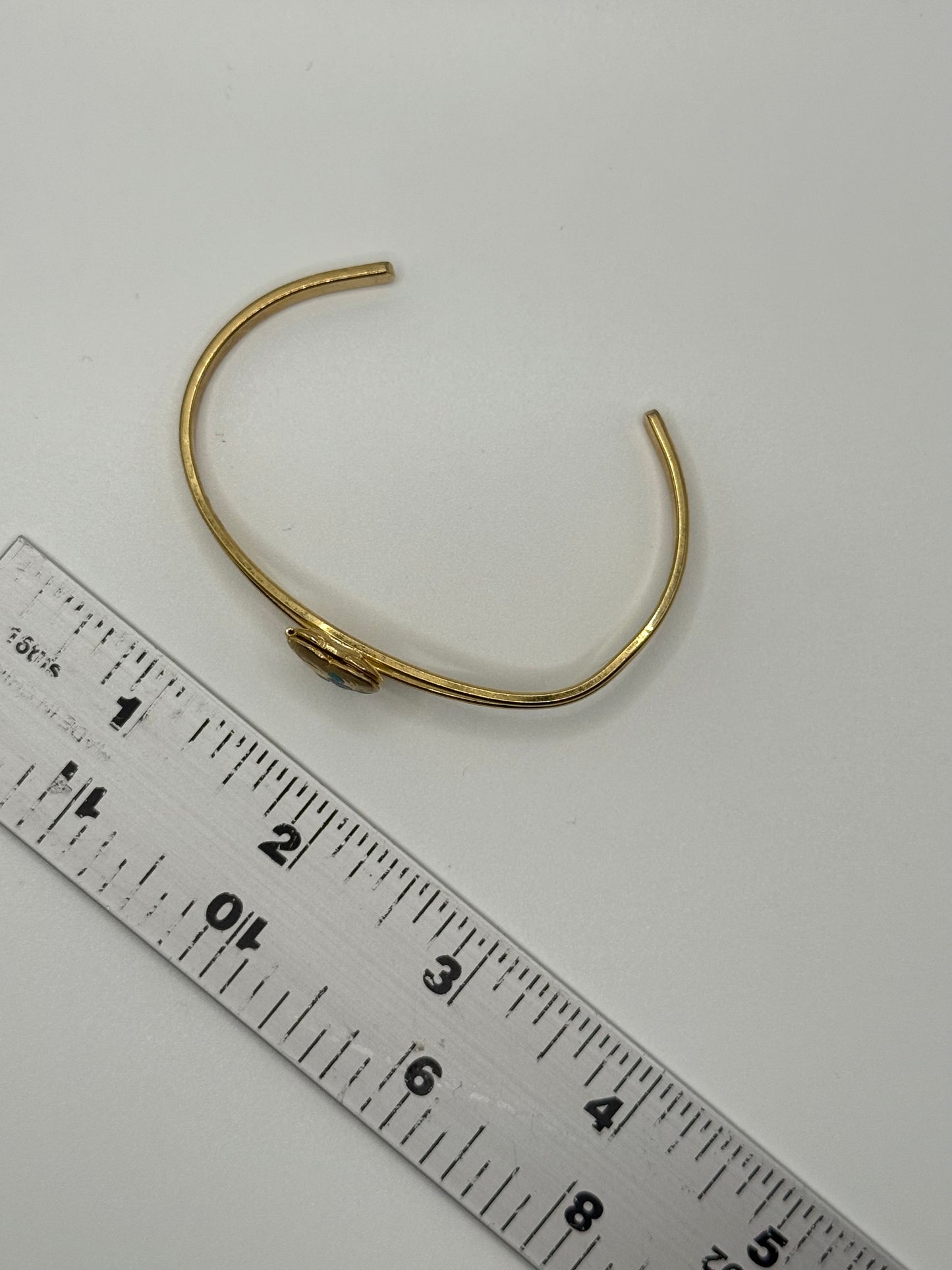 gold tone heart locket bracelet