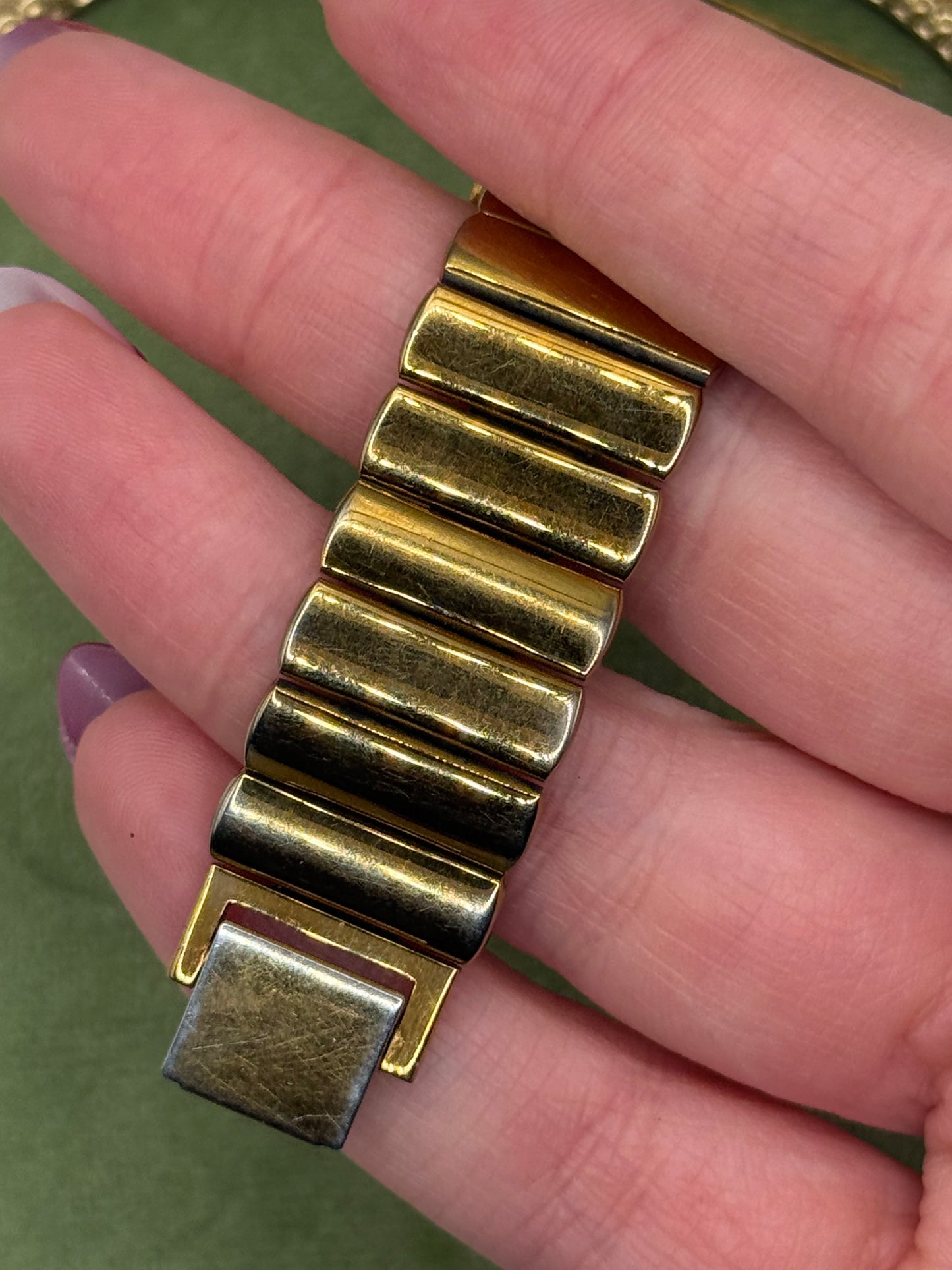 Working Vintage Gold Tone Half Moon Seiko