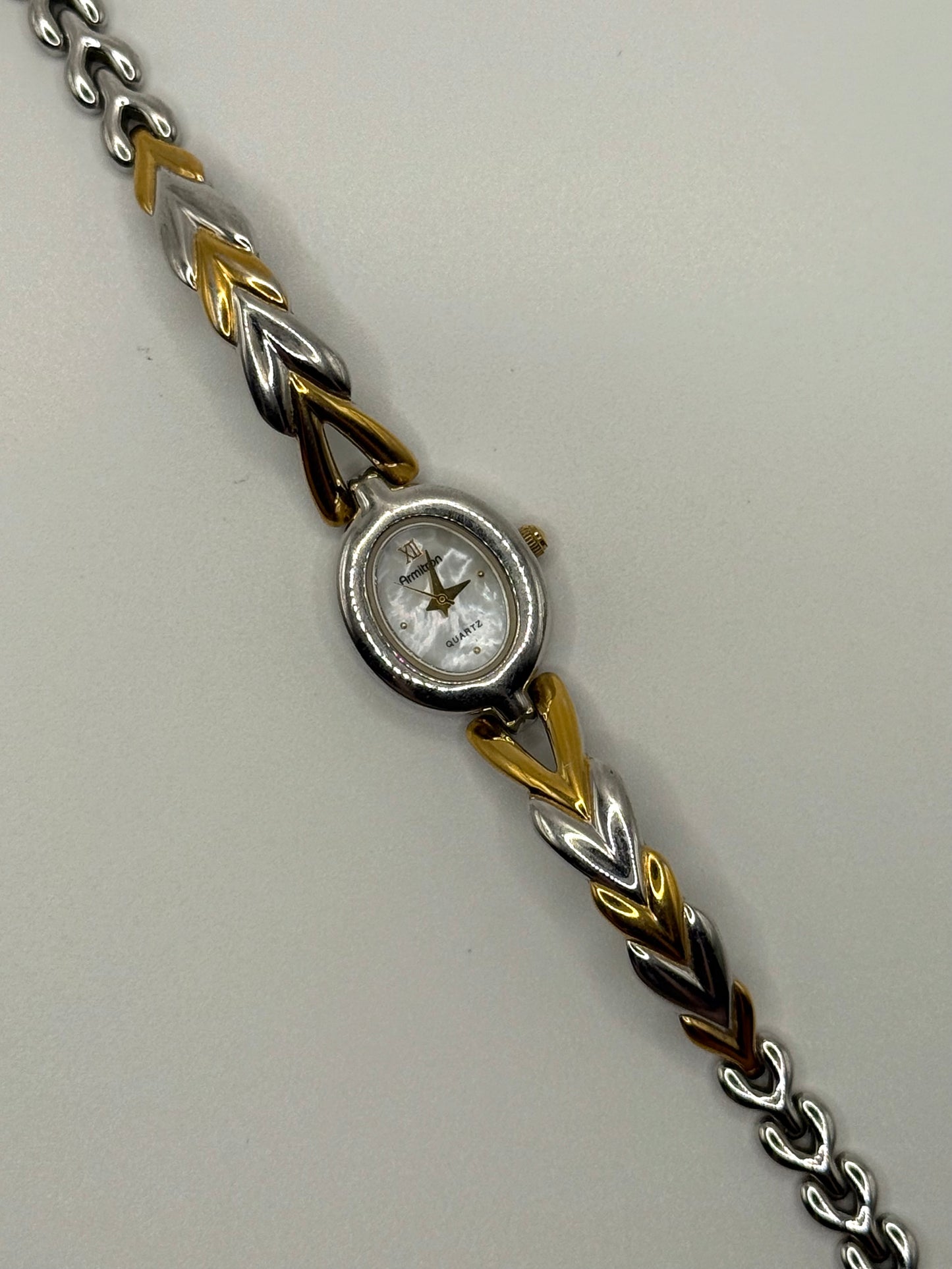 working two tone braided style watch