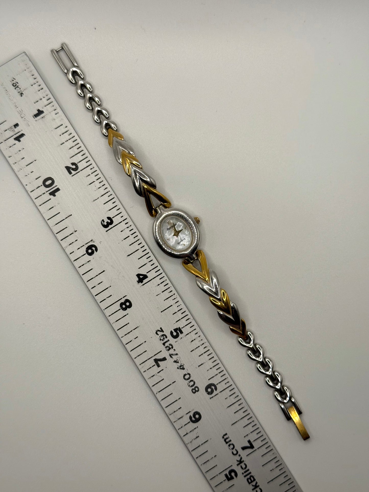 working two tone braided style watch