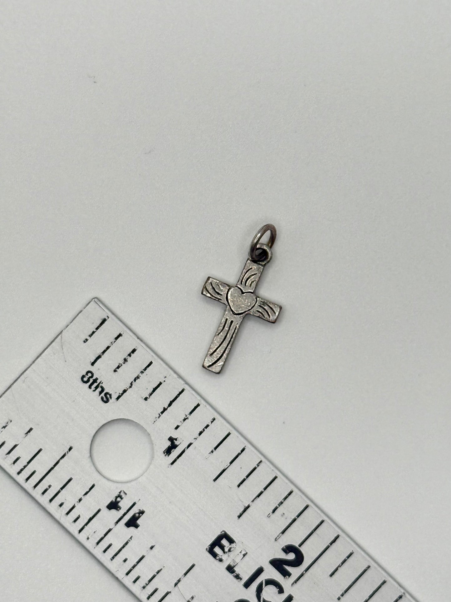 silver tone cross pendant