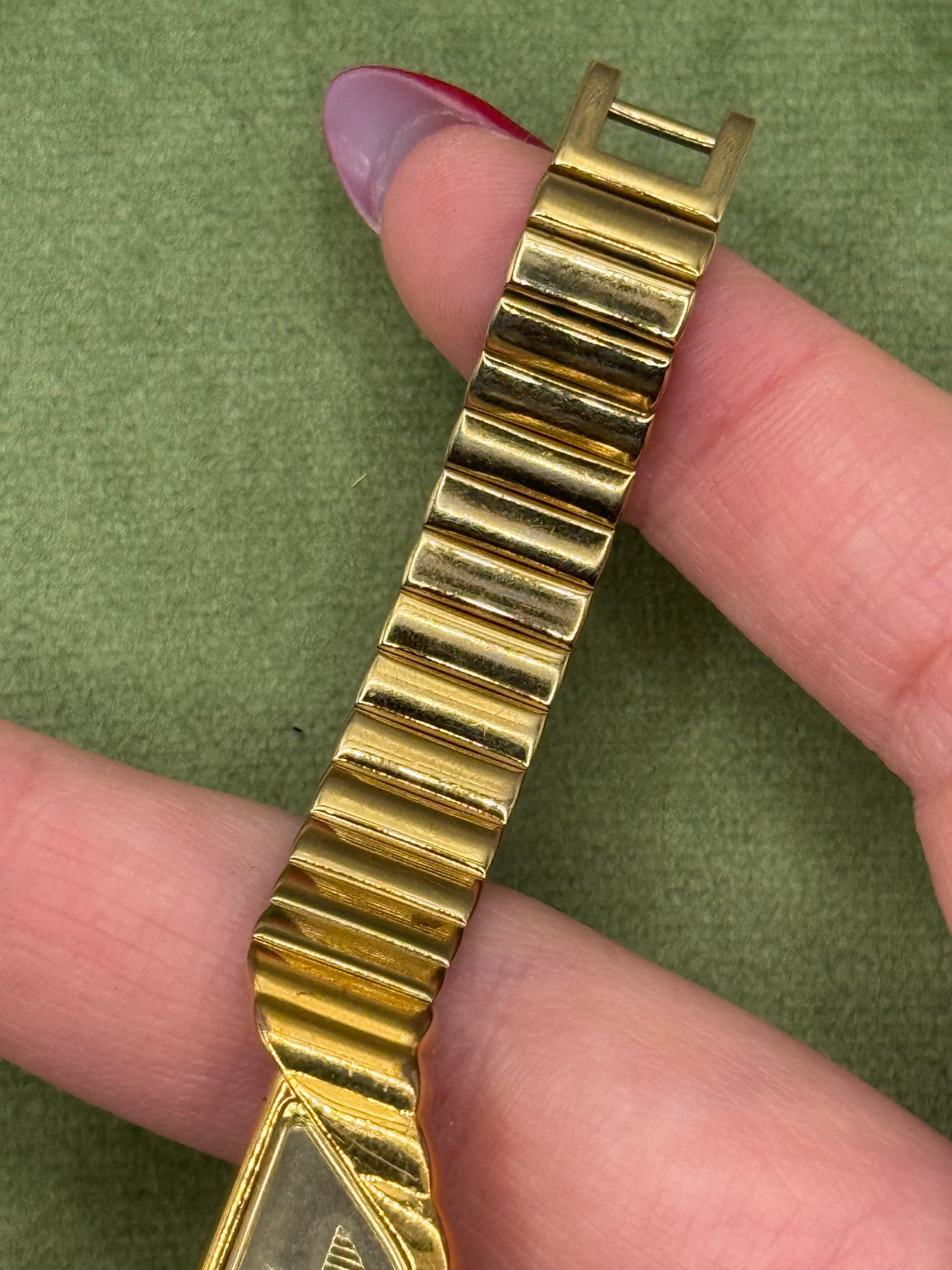 Working Vintage Gold Tone Seiko Half Moon Watch