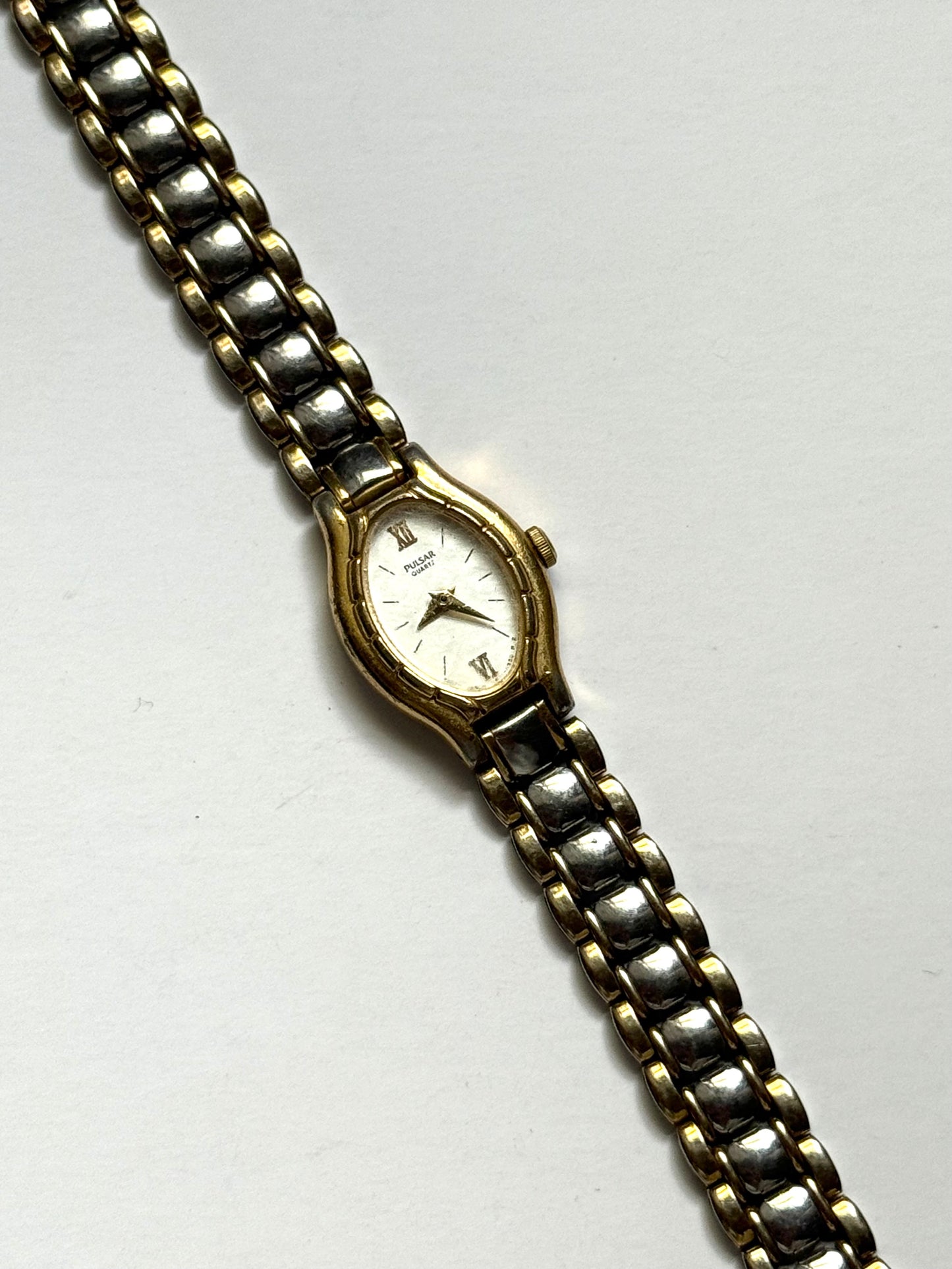 working two tone pulsar by seiko watch