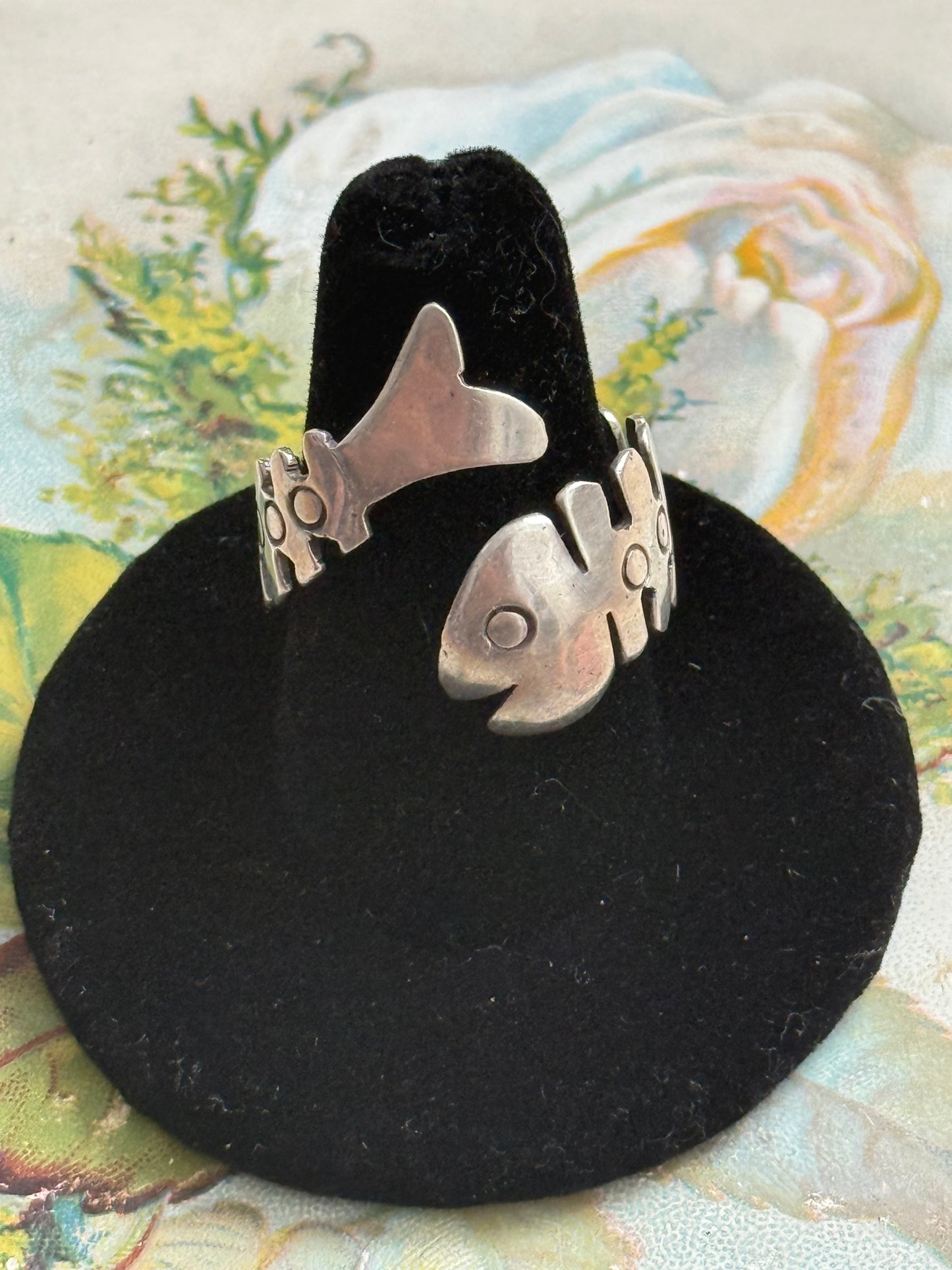 sterling silver size adjustable sardine spoon ring