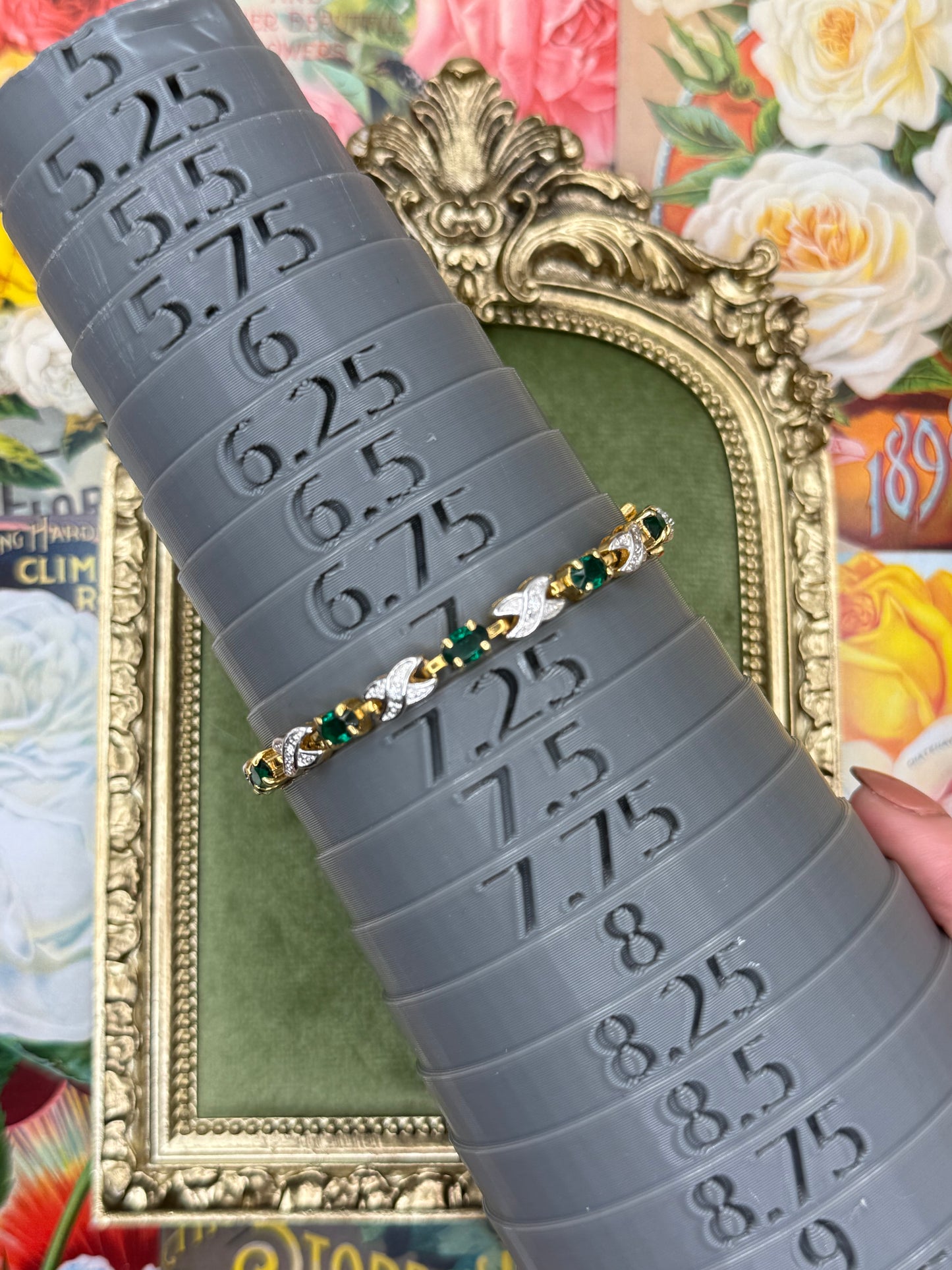 Vintage Gold Tone Tennis Bracelet