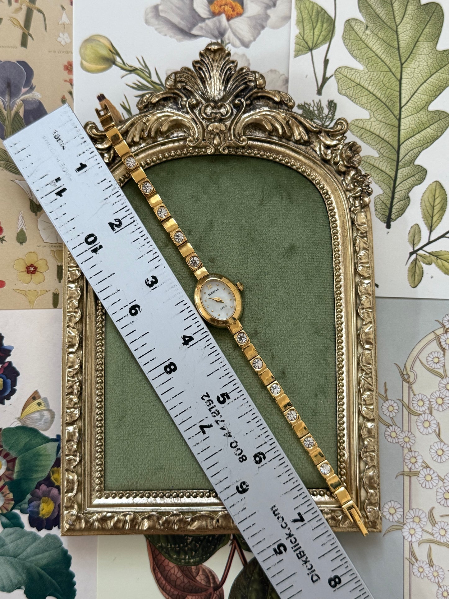 Working Vintage Gold Tone Tennis Bracelet Watch