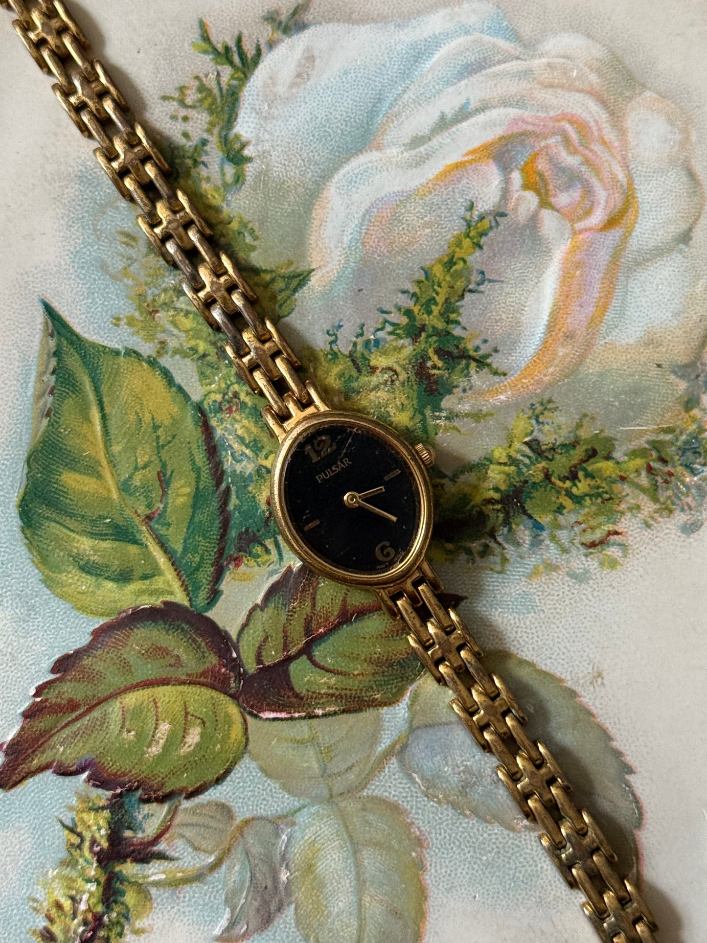 working gold tone watch