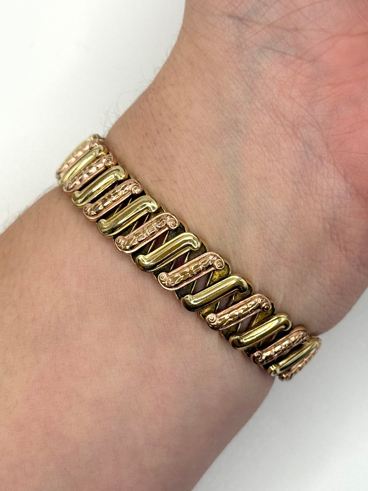 gold tone sterling silver and gold filled cameo sweetheart bracelet