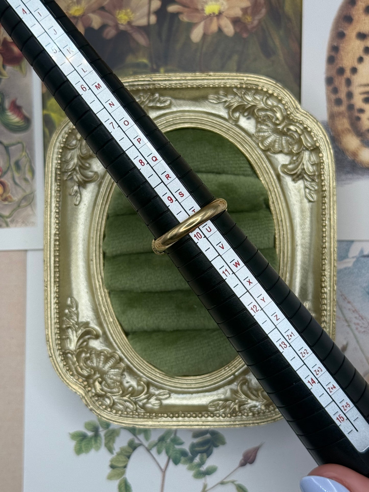 Vintage Gold Tone Avon Bamboo Ring Size 9.5