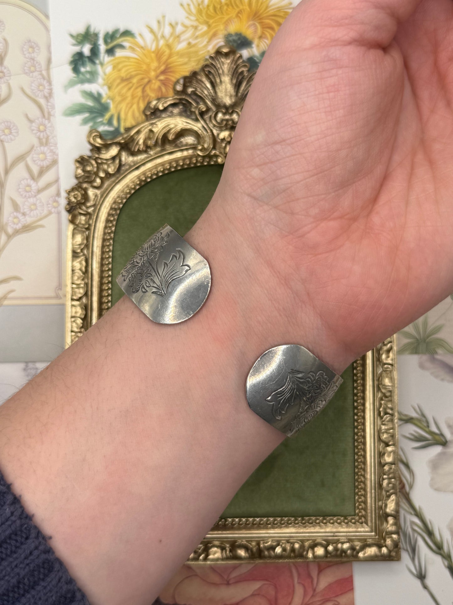 Vintage Silver Tone Cuff Bracelet