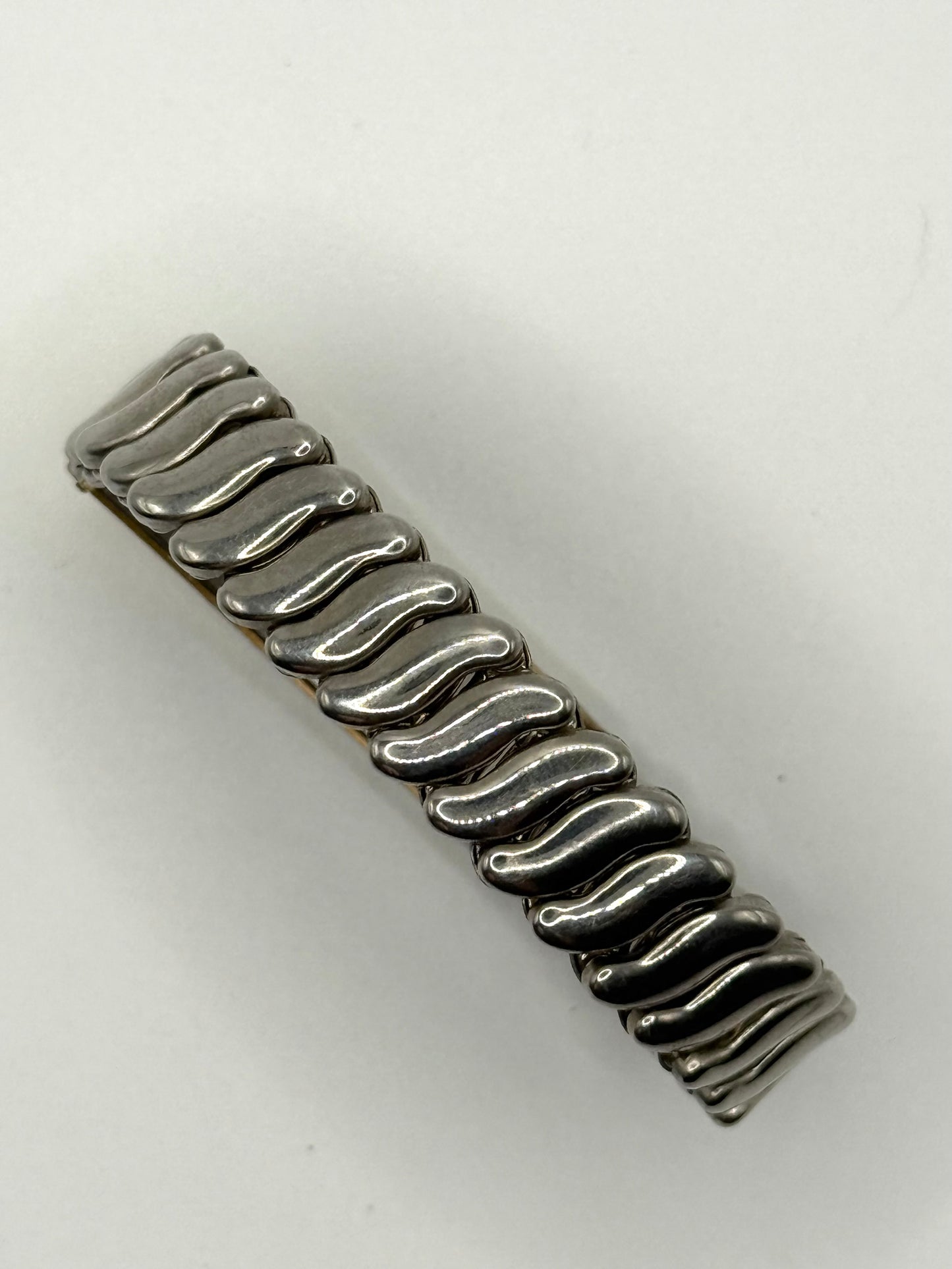 two tone partially sterling silver initial sweetheart bracelet