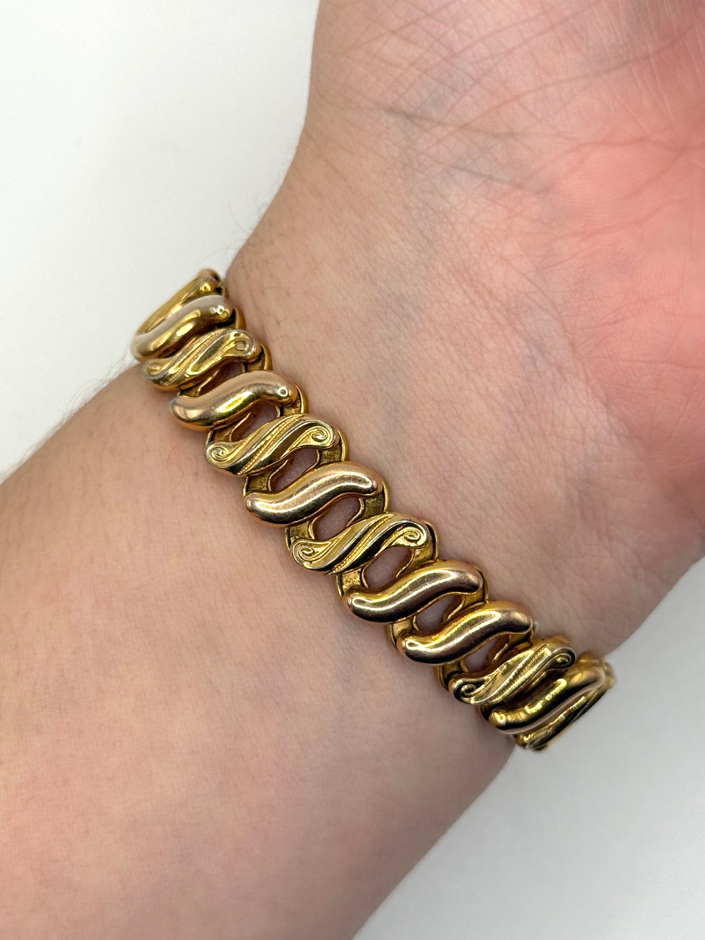 gold tone dual heart sweetheart bracelet