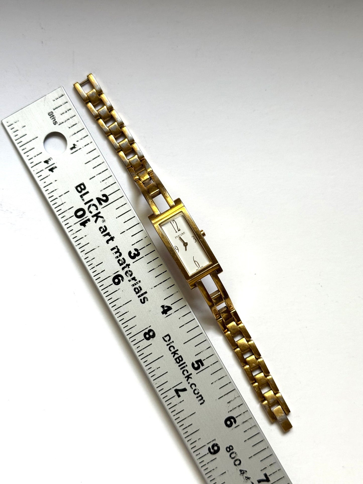 working gold tone pulsar by seiko tank watch