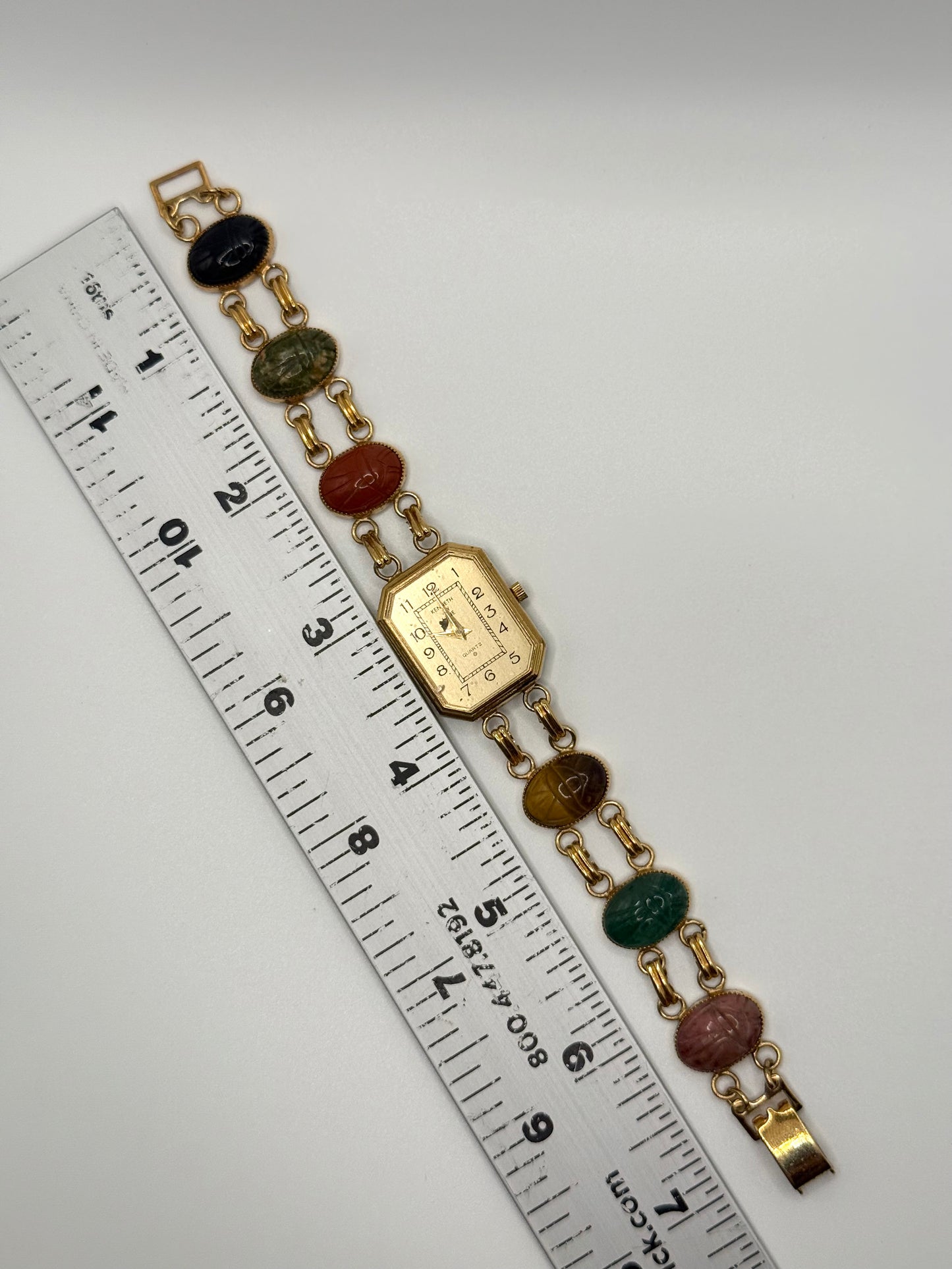 nonworking gold tone Kenneth Jay Lane scarab watch