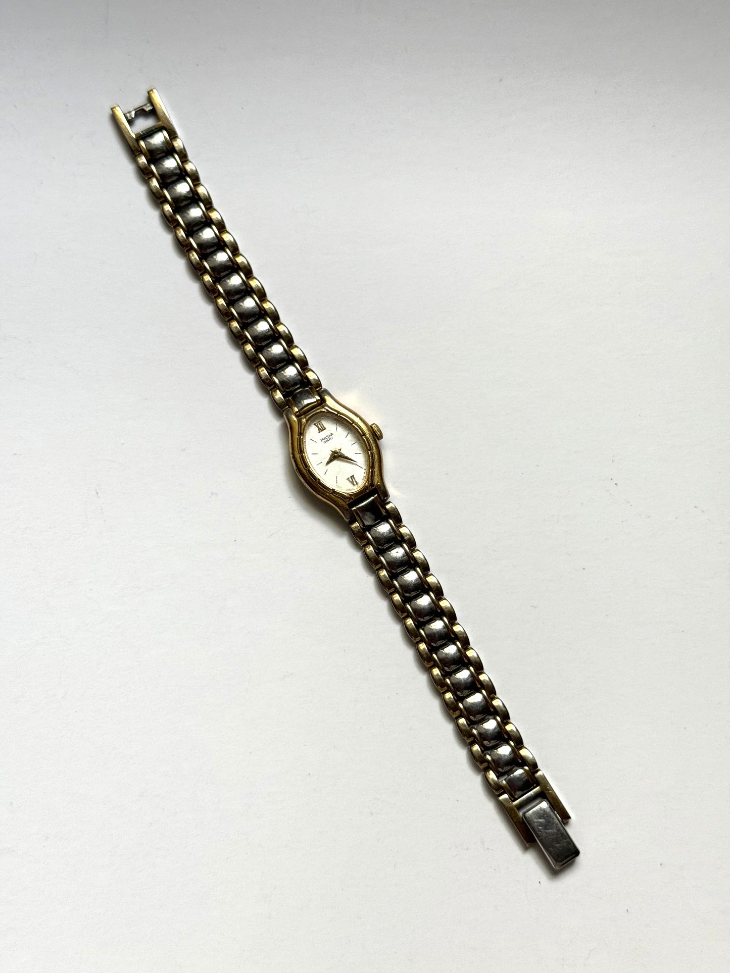 working two tone pulsar by seiko watch