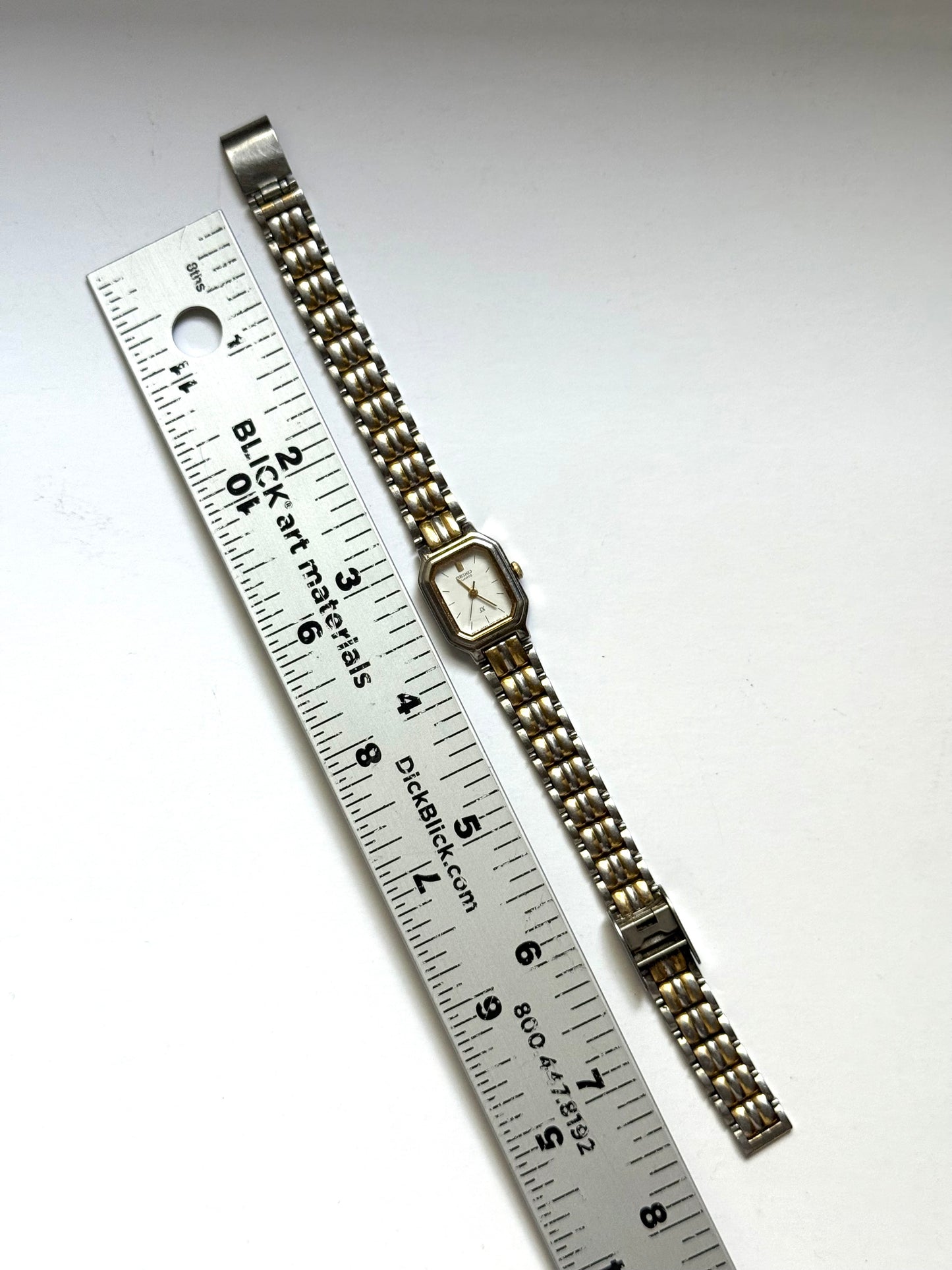 working two tone seiko tank watch