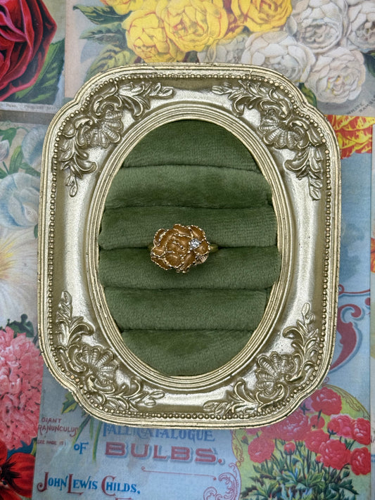 Vintage Gold Tone Avon Nugget Ring Size 6.5