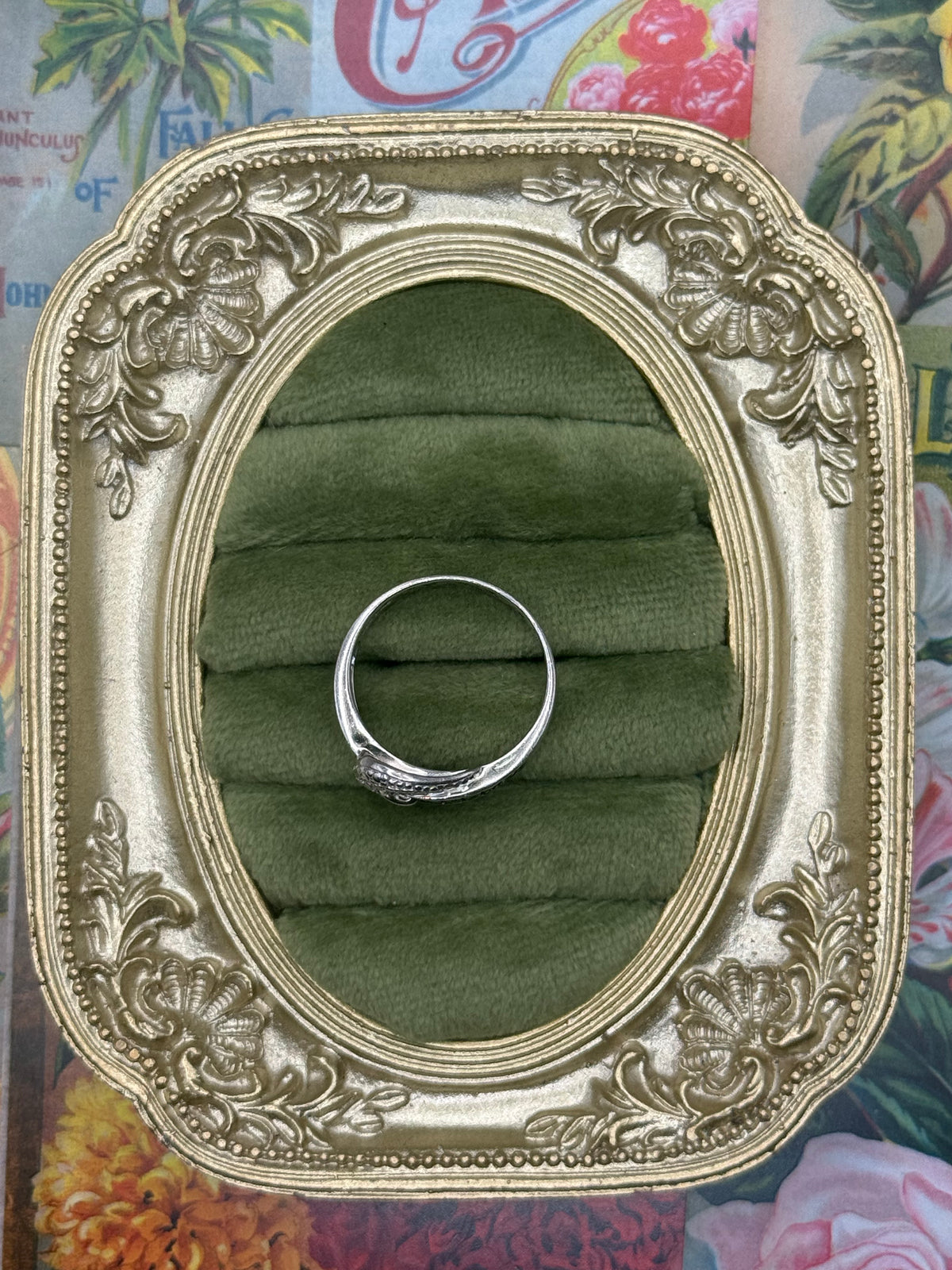 Sterling Silver Belt Buckle Ring Size 9