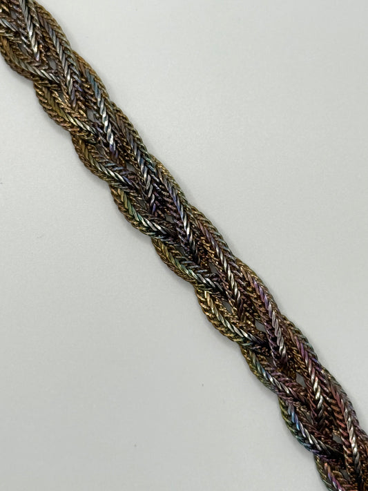 two tone braided bracelet