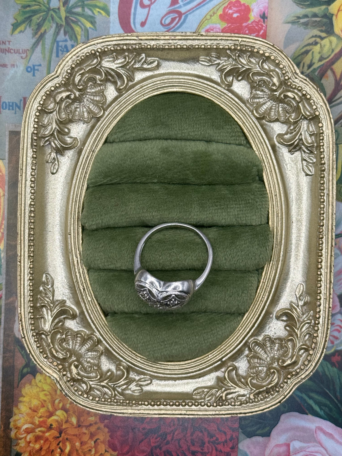 Sterling Silver Heart Ring Size 9