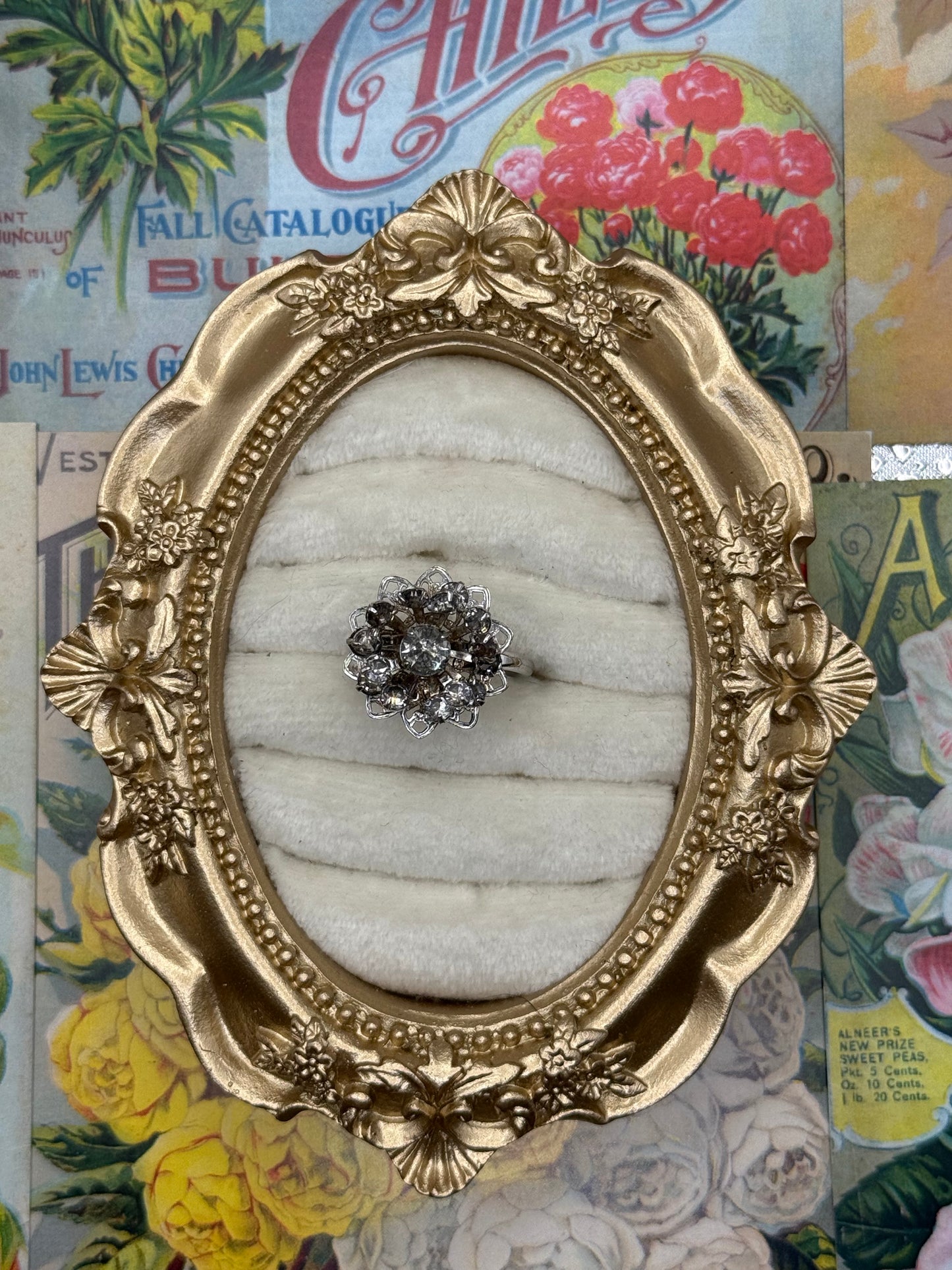 Vintage Silver Tone Ring Size 6.5