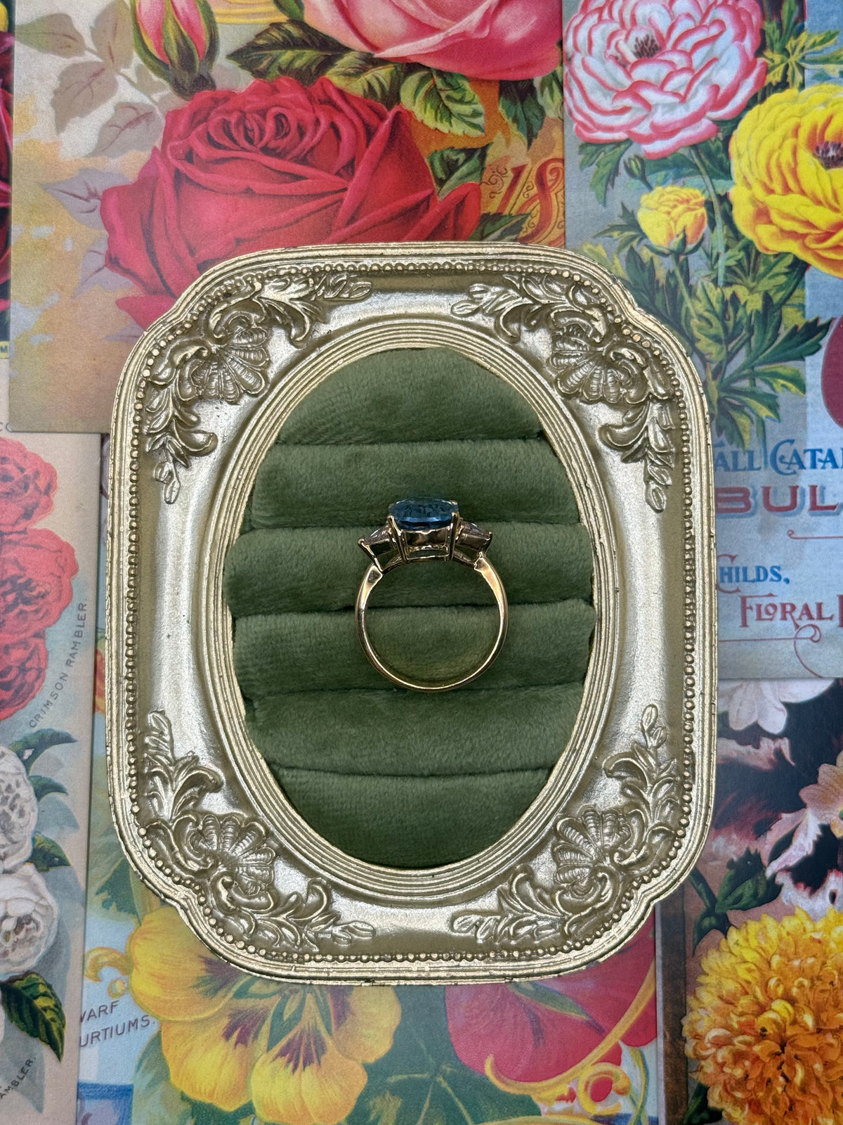 Vintage Gold Tone New Old Stock Ring Size 9